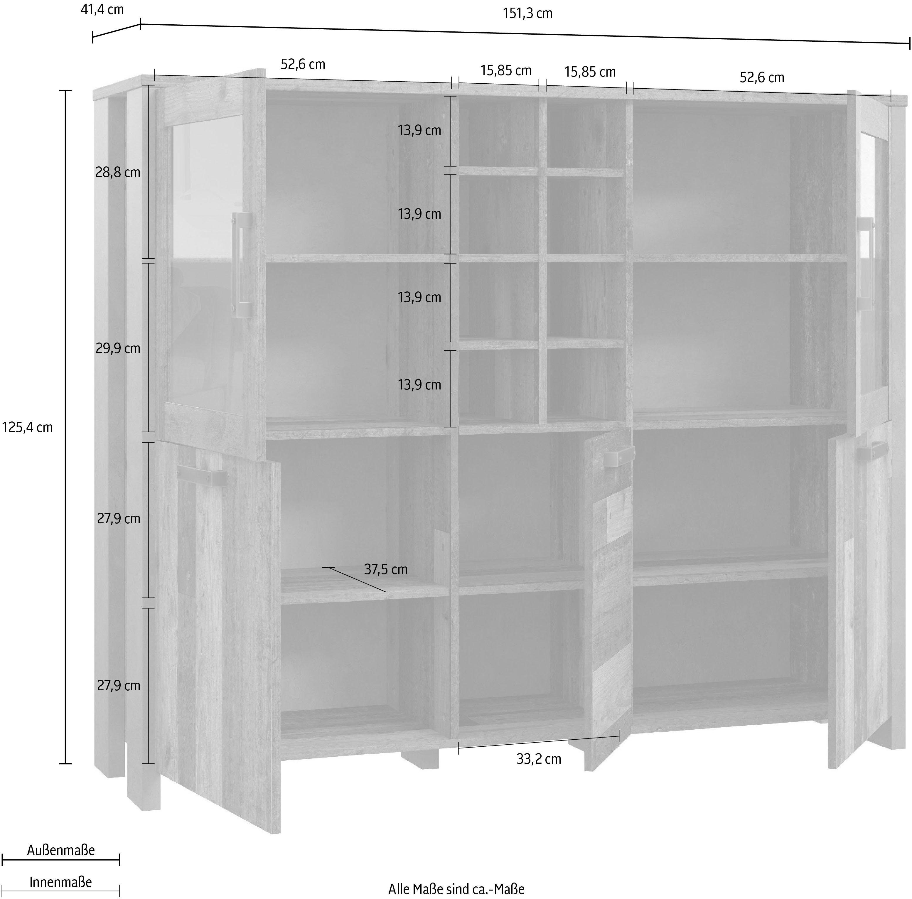 FORTE Highboard Clif Breedte 151 cm
