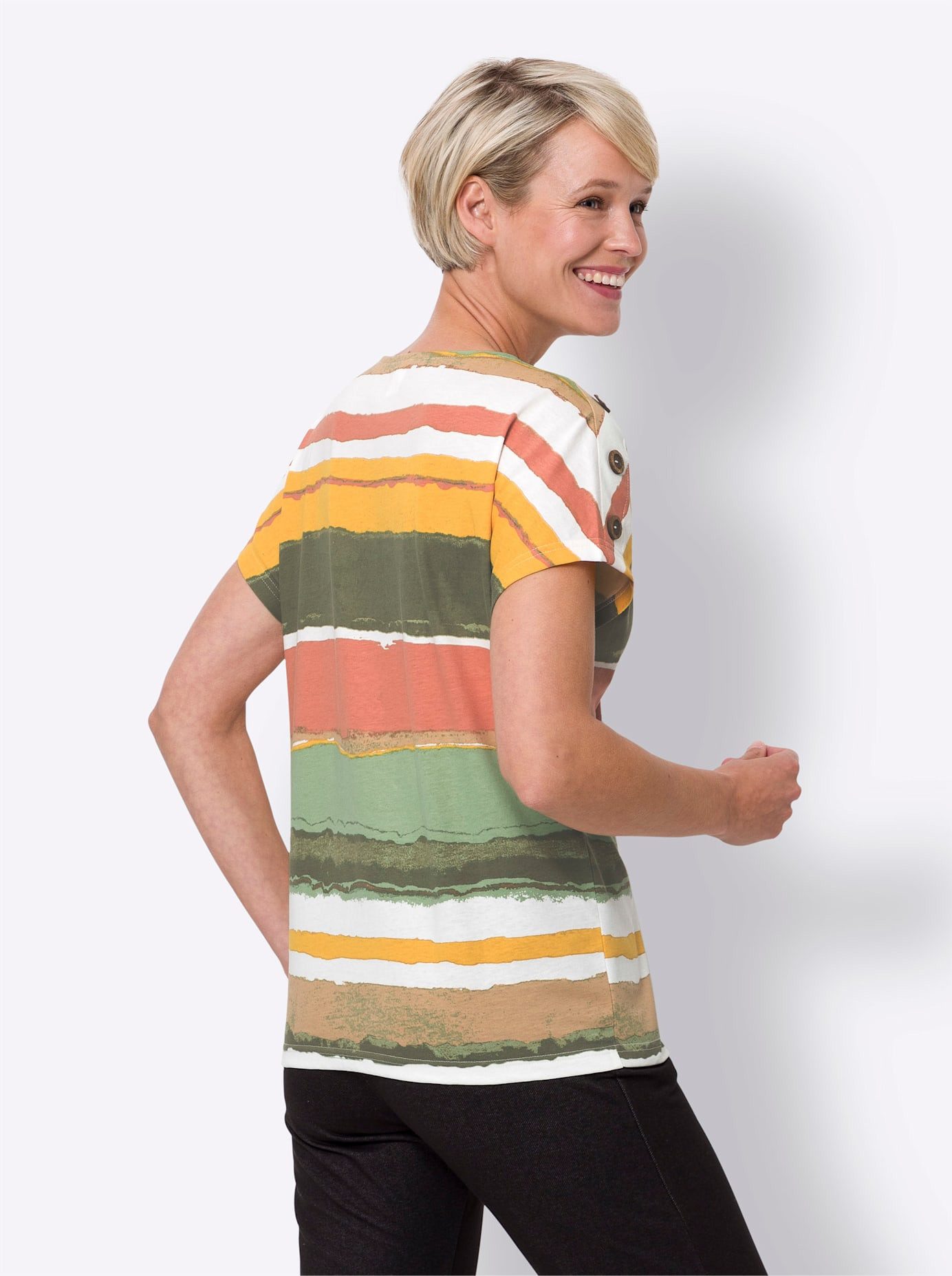Classic Basics Shirt met ronde hals Gedessineerd shirt (1-delig)