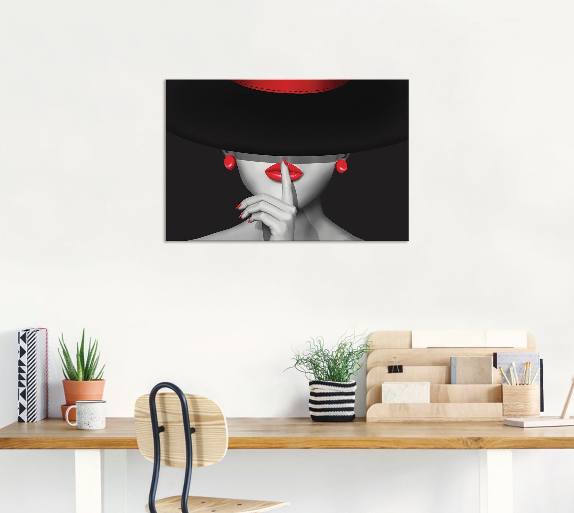 Artland Artprint Wees stil als artprint van aluminium, artprint voor buiten, artprint op linnen, poster, muursticker
