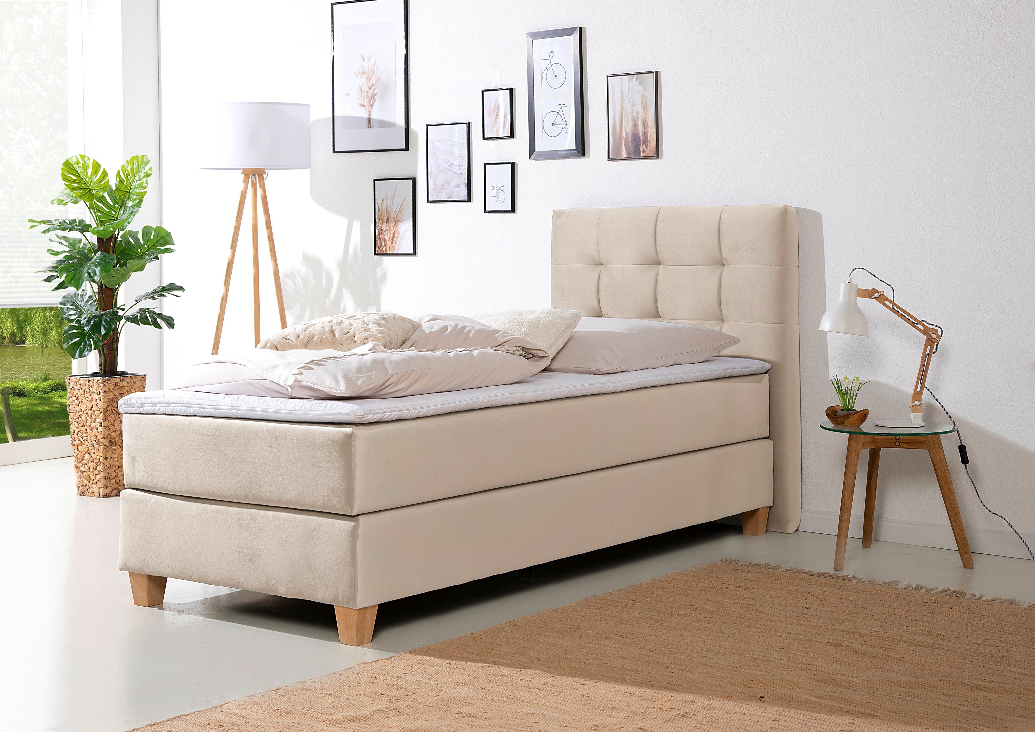Home affaire Boxspring Moulay incl. topmatras, in 3 hardheden, tfk ook in hardheid 4
