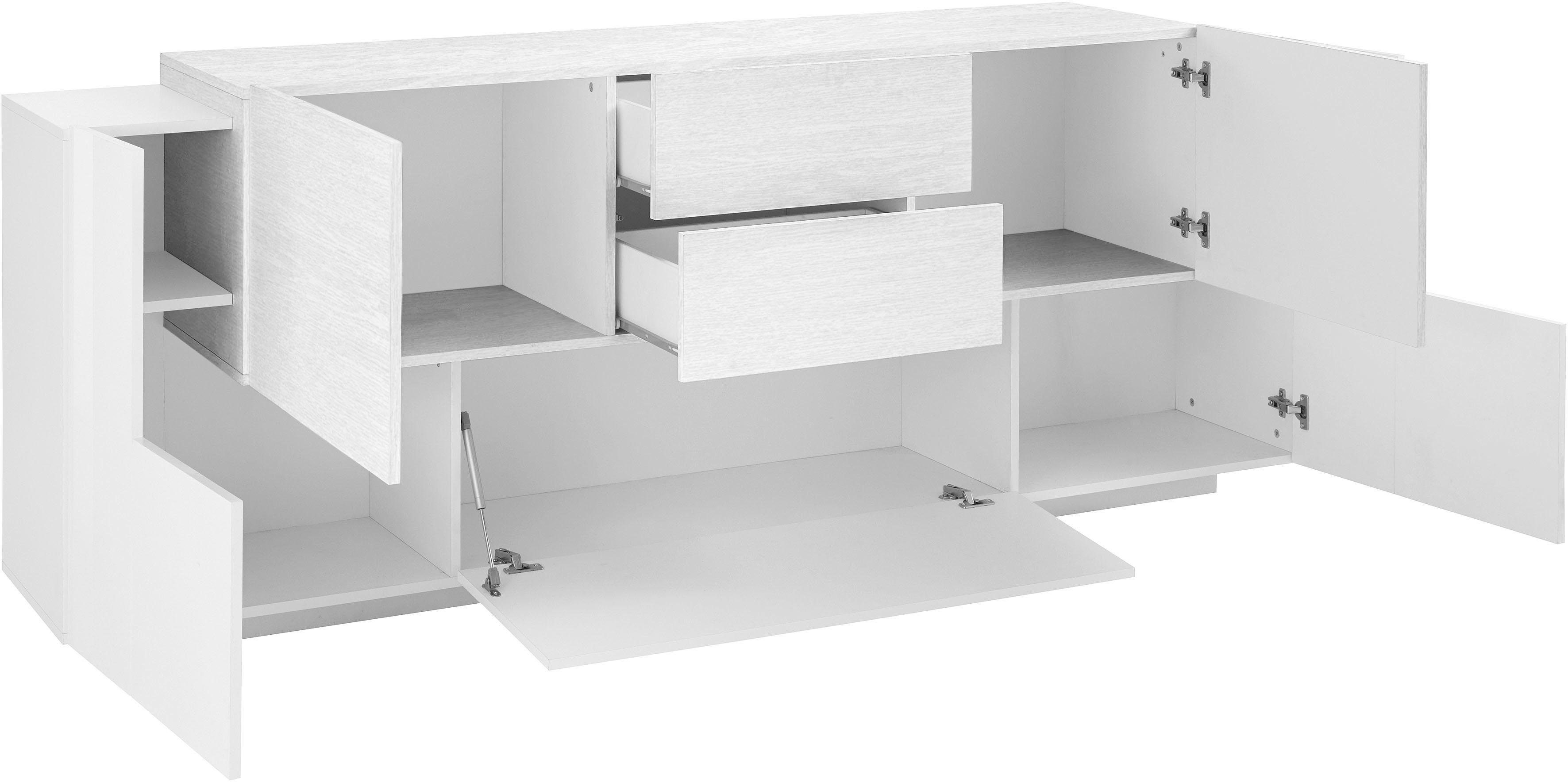 INOSIGN Dressoir Coro, commode, kast, buffet, greeploos met legplanken
