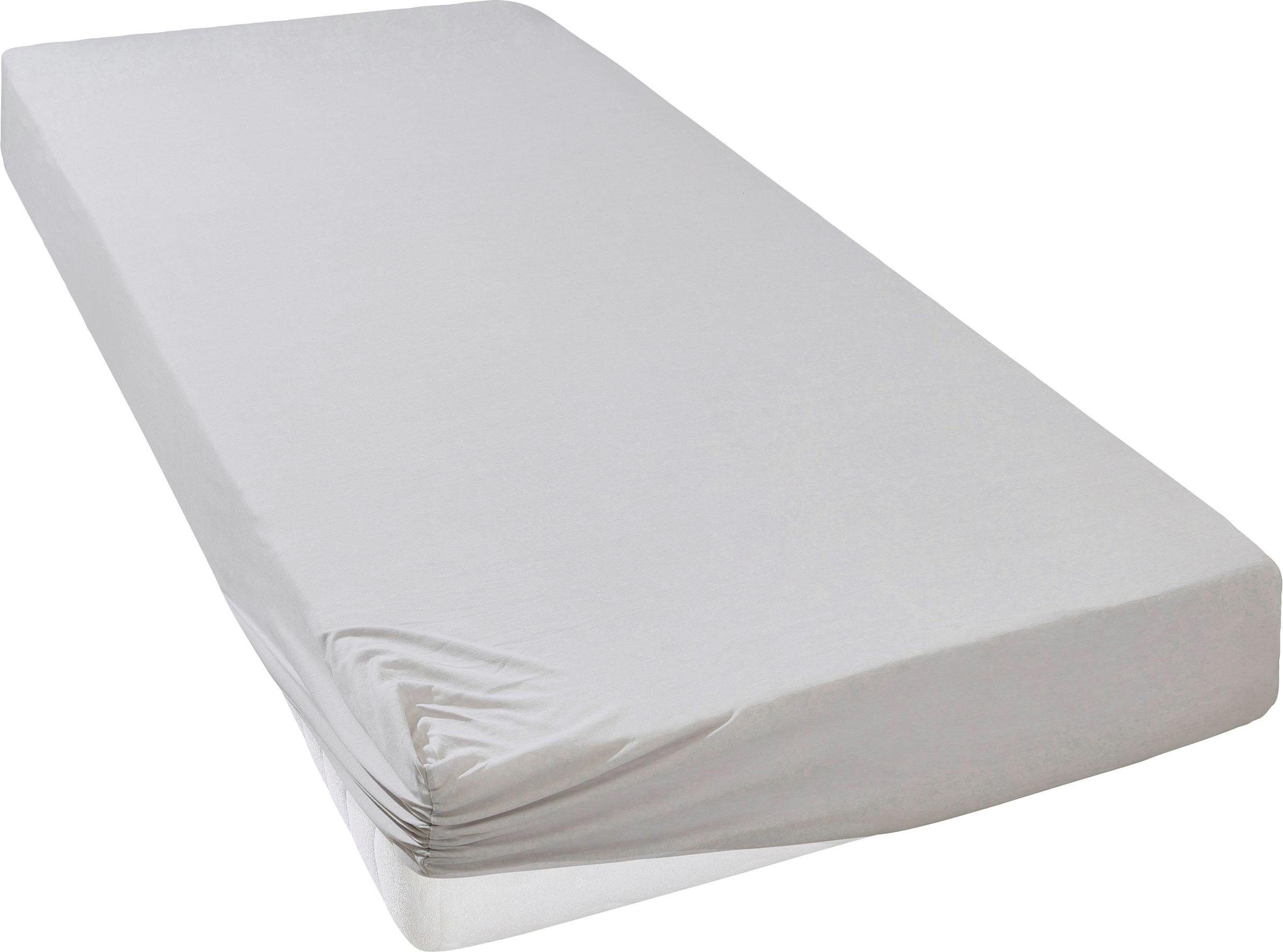 andas Hoeslaken Greta in mt. 90x200, 140x200 of 180x200 cm van katoen, voor matrassen tot 23 cm hoogte, laken, hoeslaken (1 stuk)