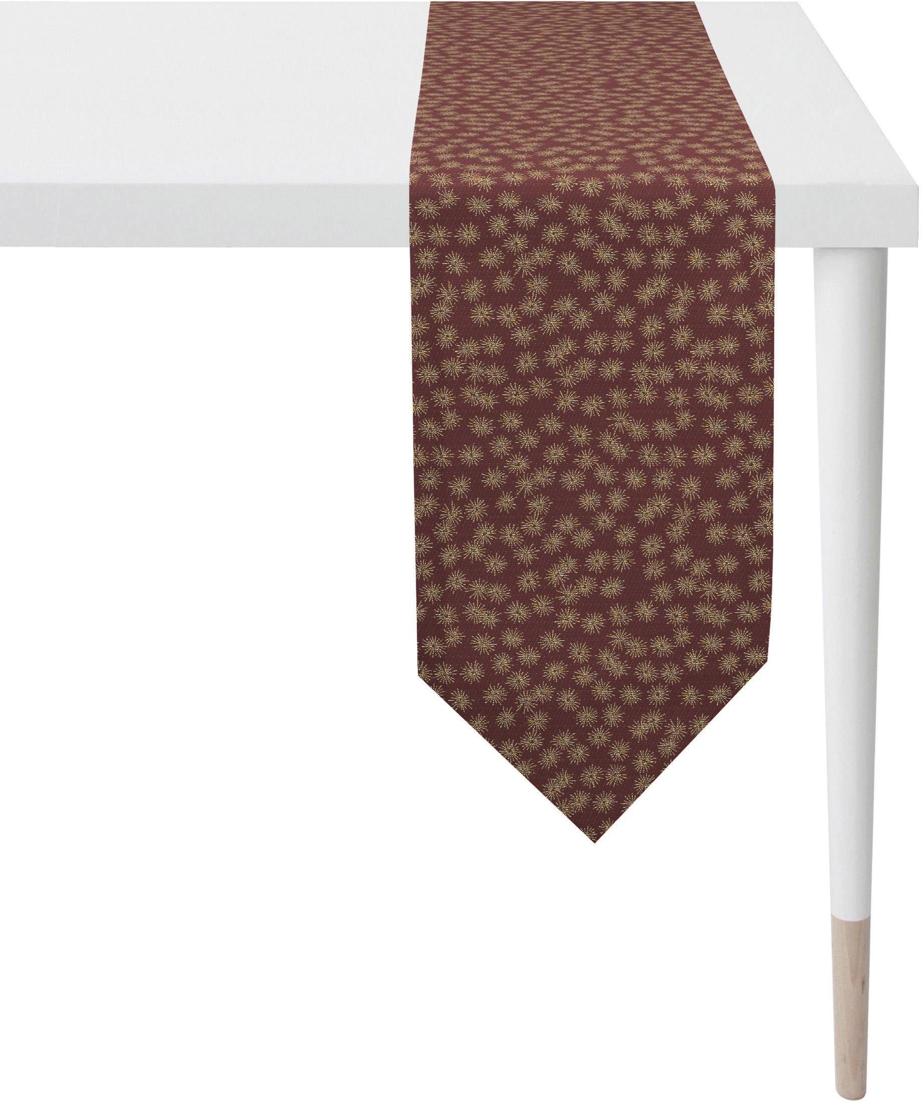 APELT Tafelband 1501 christmas Elegance, kerstversiering, kerst (1 stuk) tafel dekken maat 24x175 cm rood