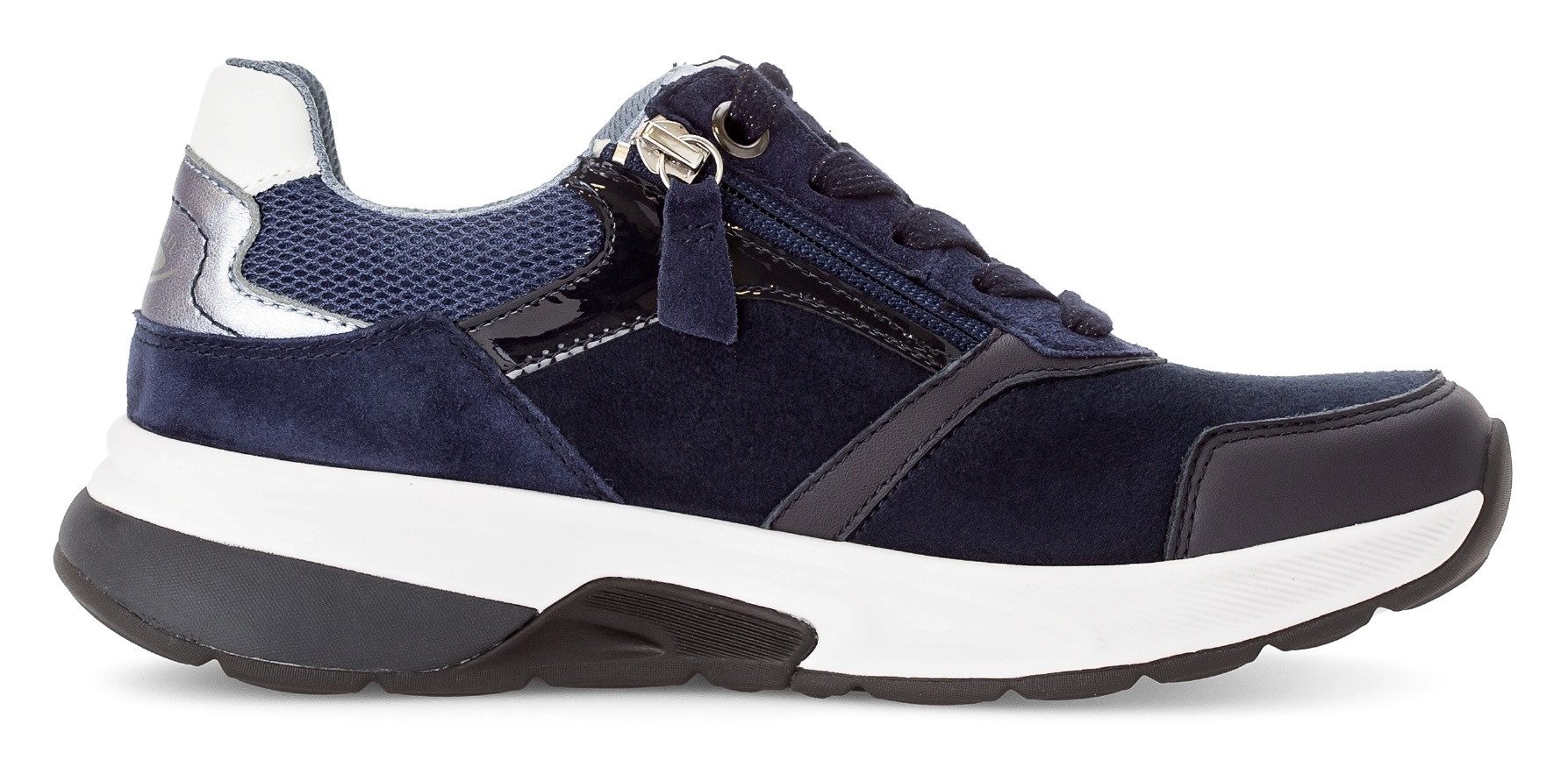 Gabor Rollingsoft Sneakers met sleehak , vrijetijdsschoen, lage schoen, veterschoen met gevoerde schacht