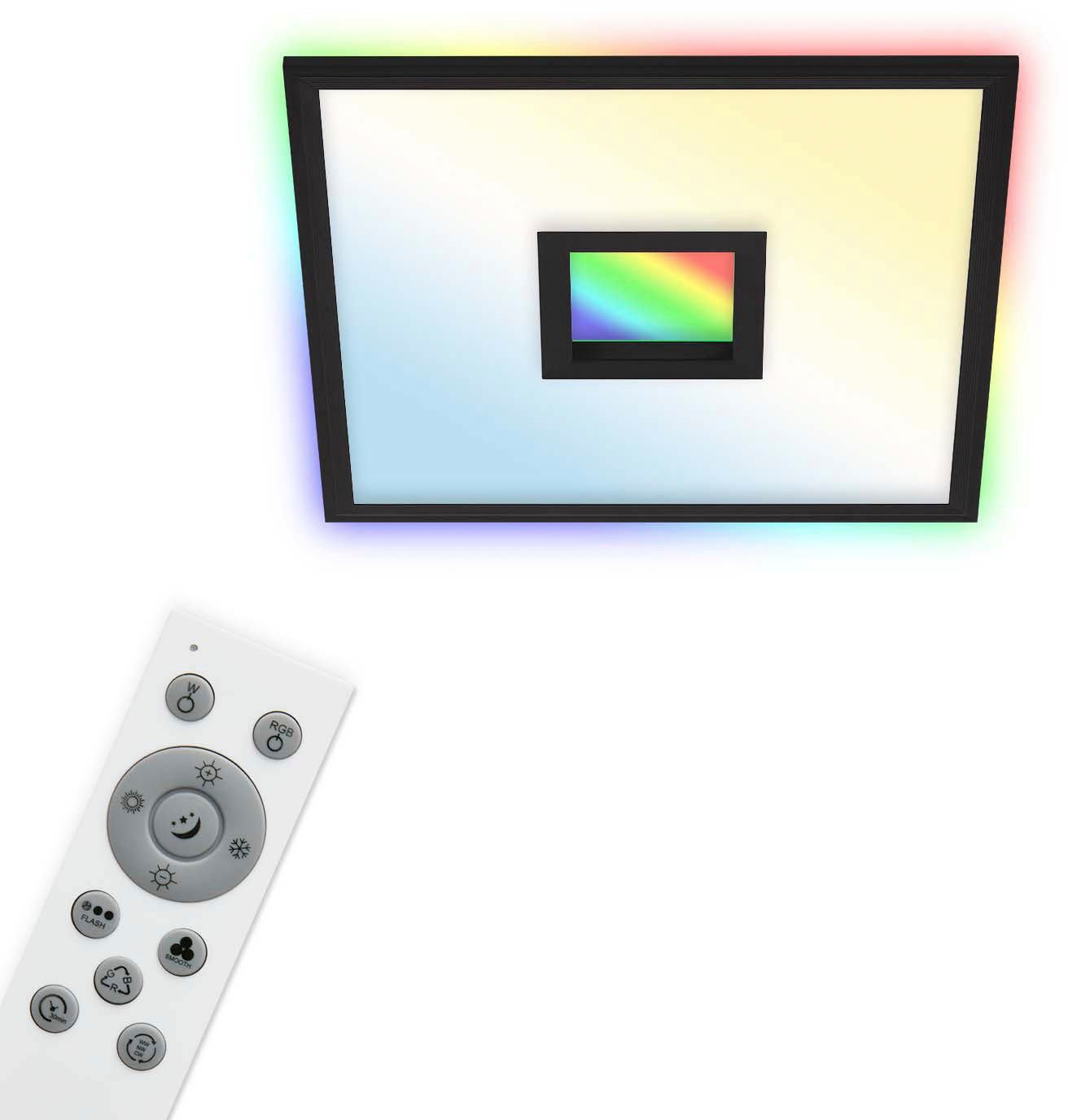 Telefunken Led-paneel 319405TF CENTERBACK Plafondlamp, RGB, backlight, CCT, inclusief afstandsbediening, dimbaar
