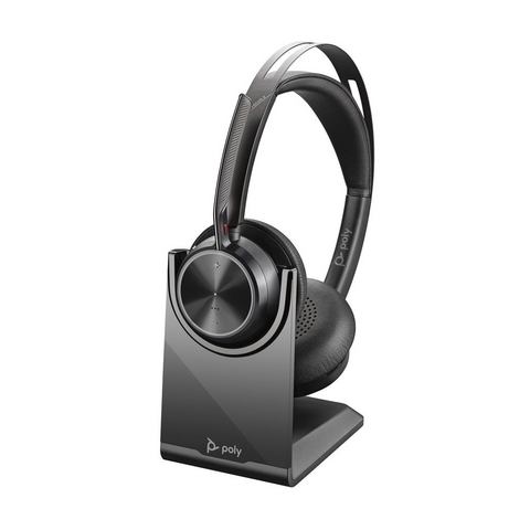 POLY Voyager Focus 2 UC On Ear headset Bluetooth, Kabel Stereo Zwart Headset, Incl. oplaad- en docki