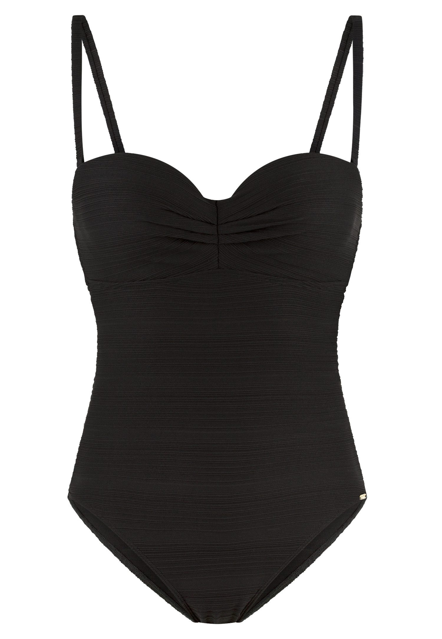 Schiesser Badpak Aqua met fijne strepenstructuur
