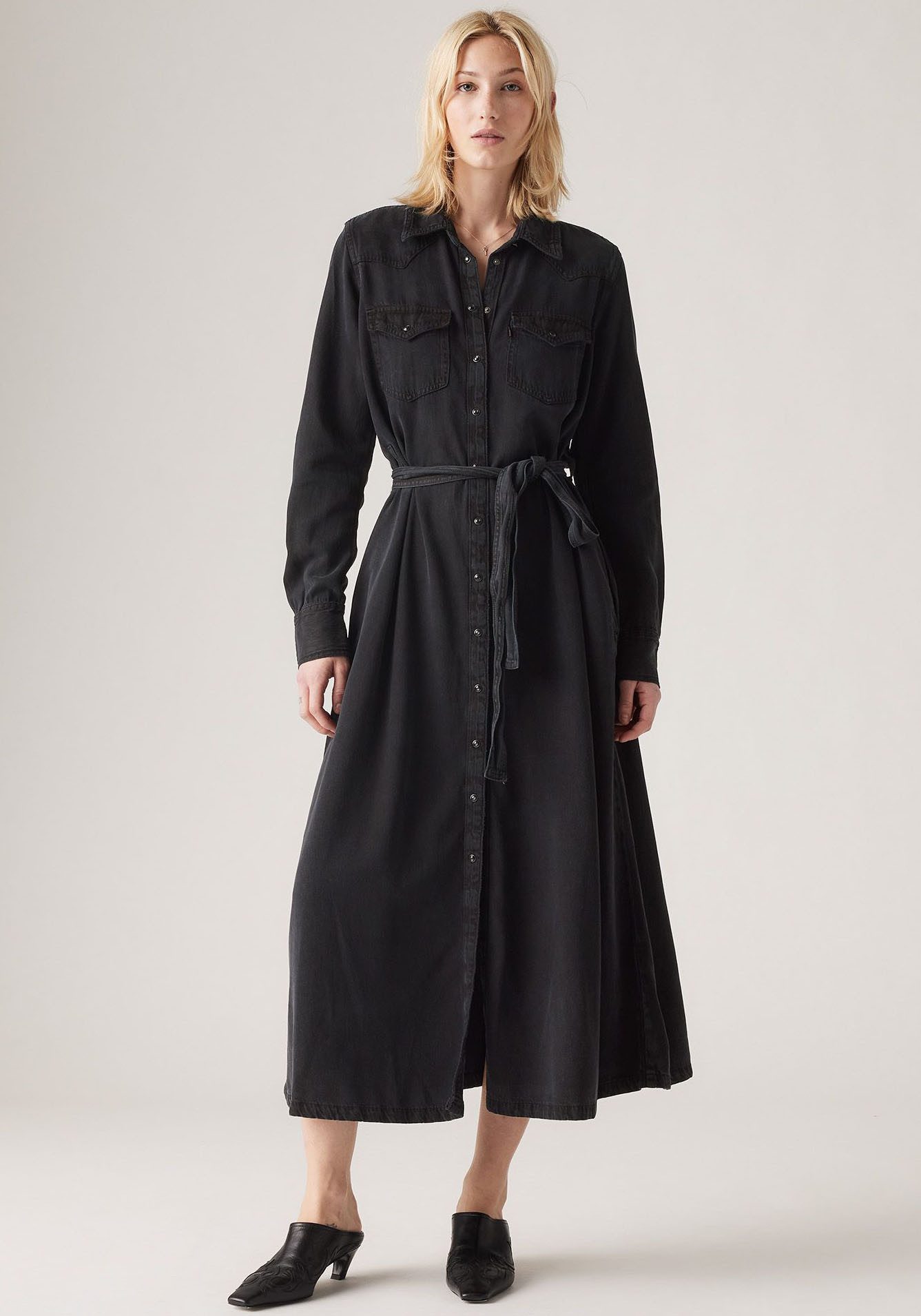 Levi's® Jeans jurk QUINNEY DENIM DRESS met een bindceintuur