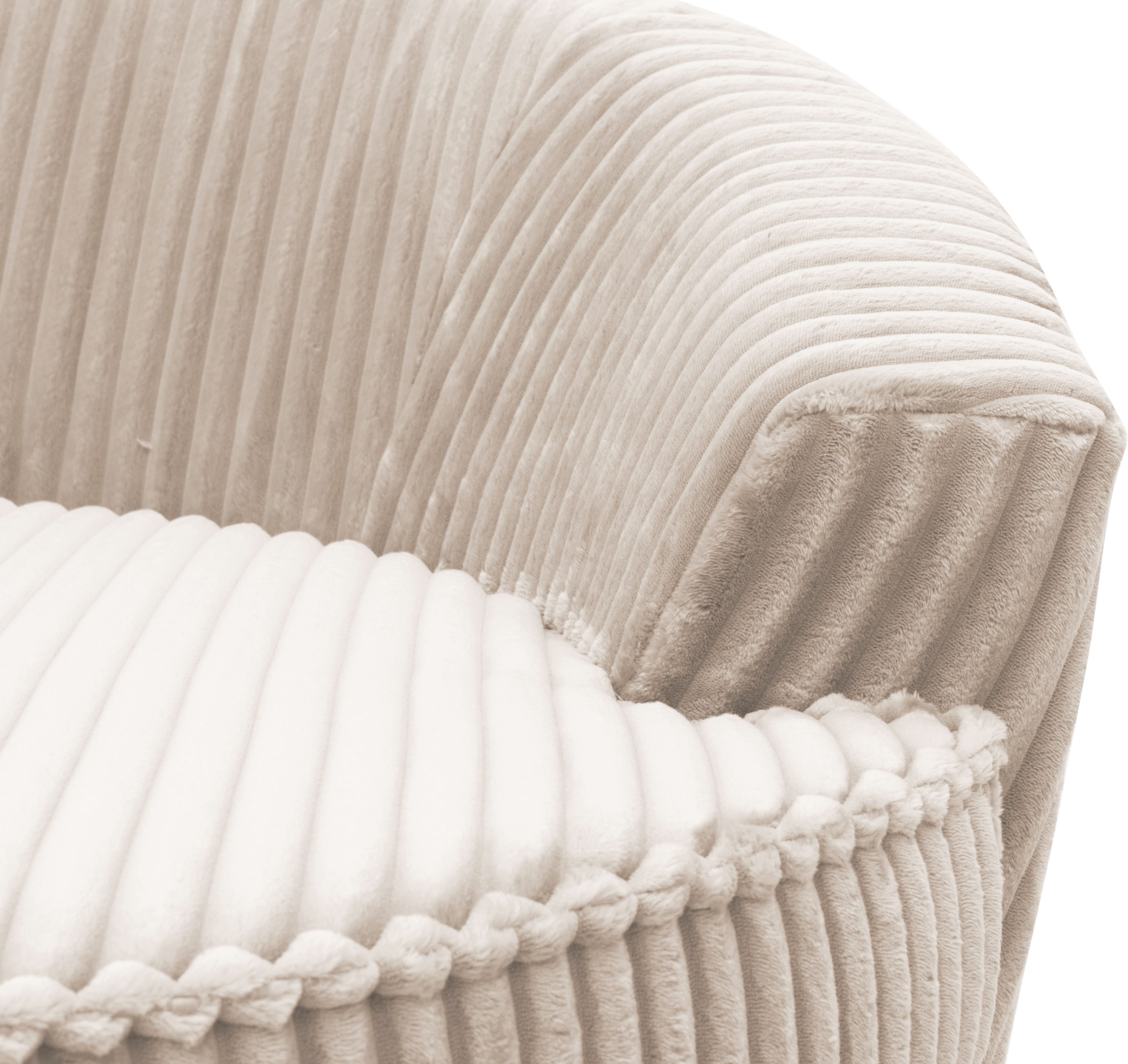 INOSIGN Draaibare fauteuil AMECA, relaxstoel met draaifunctie en poef, 122 x 126 x 76 cm (set, 2 stuks)
