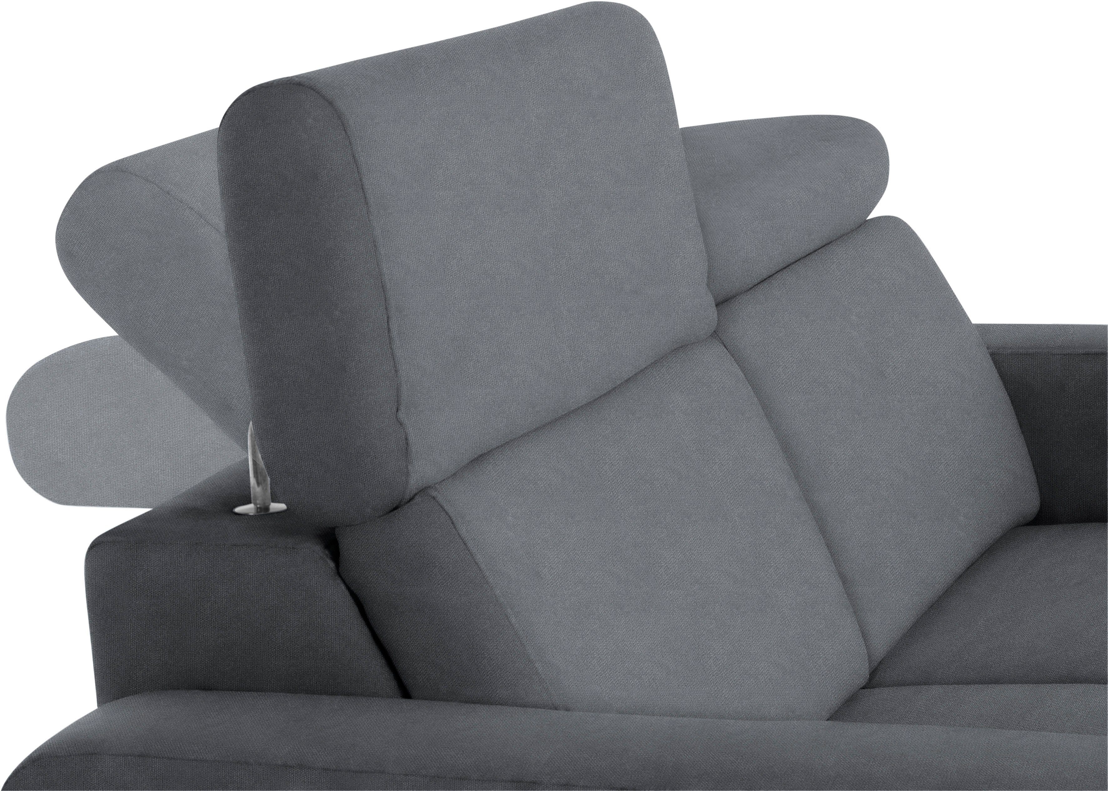 sit&more 2,5-zitsbank Bologna met verstelbare hoofdsteun en binnenvering