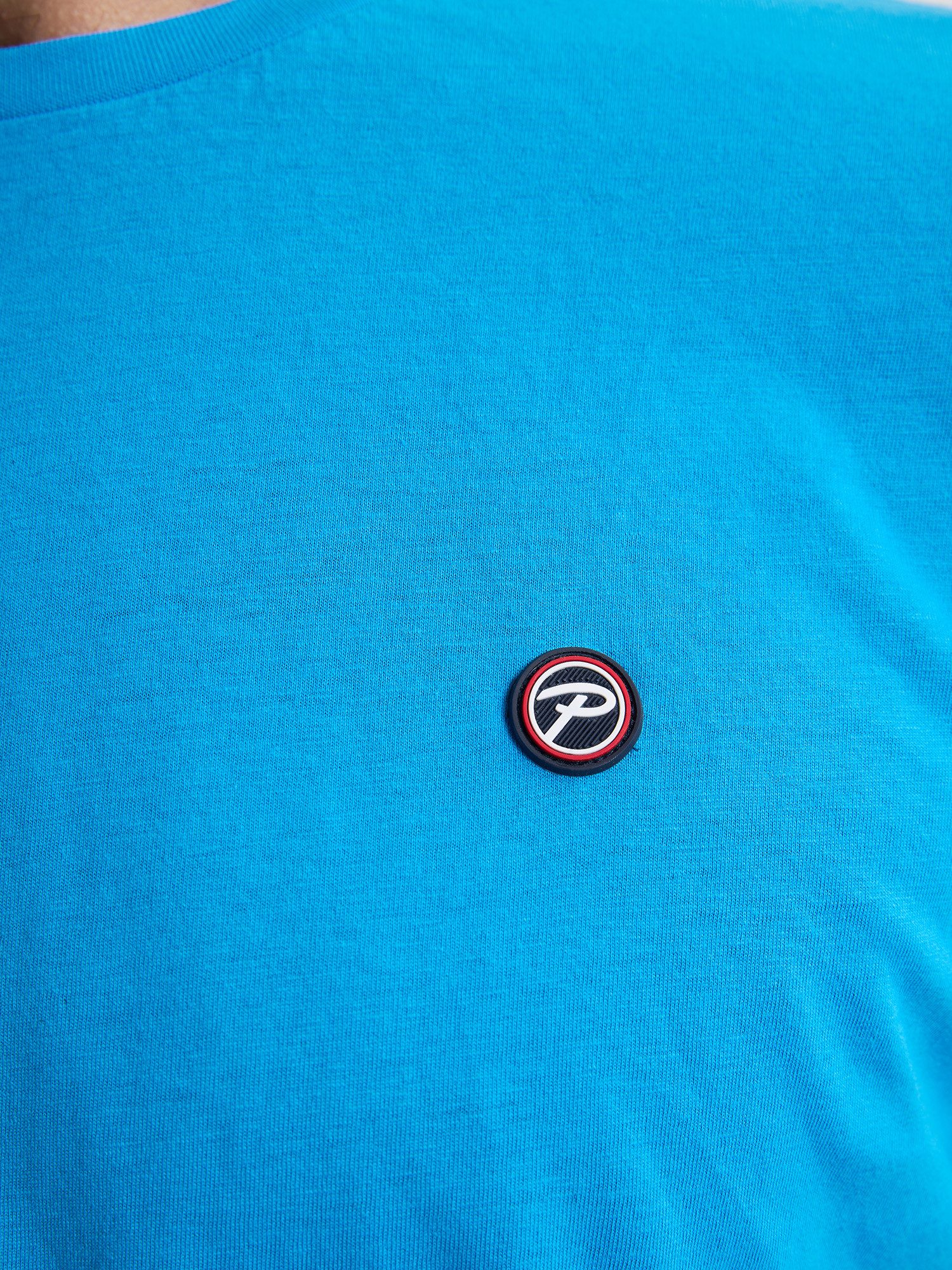Petrol Industries Shirt met ronde hals met geborduurd logo