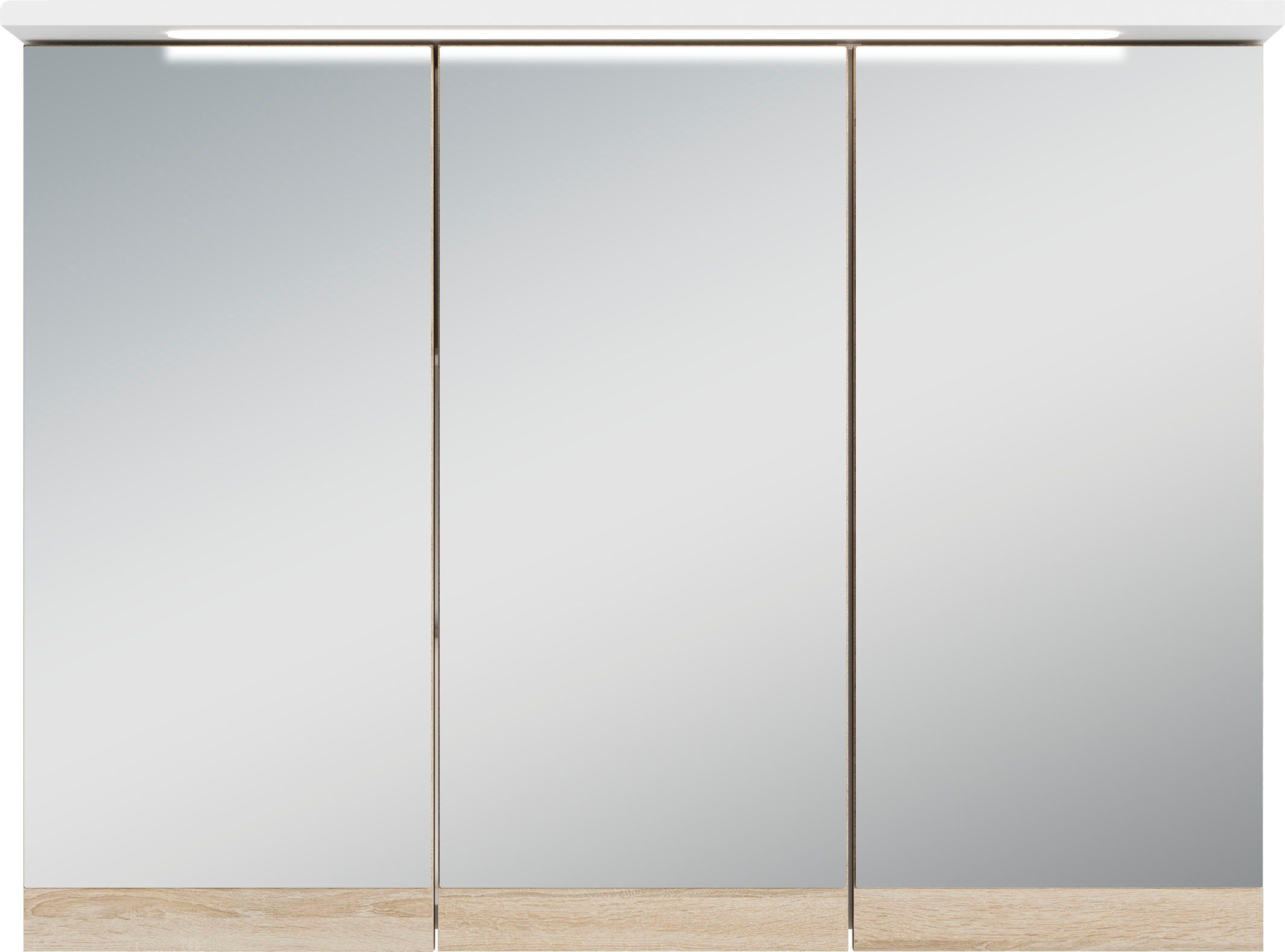 byLIVING Spiegelkast Marino Breedte 80 cm, met soft-closefunctie deuren, inclusief ledverlichting