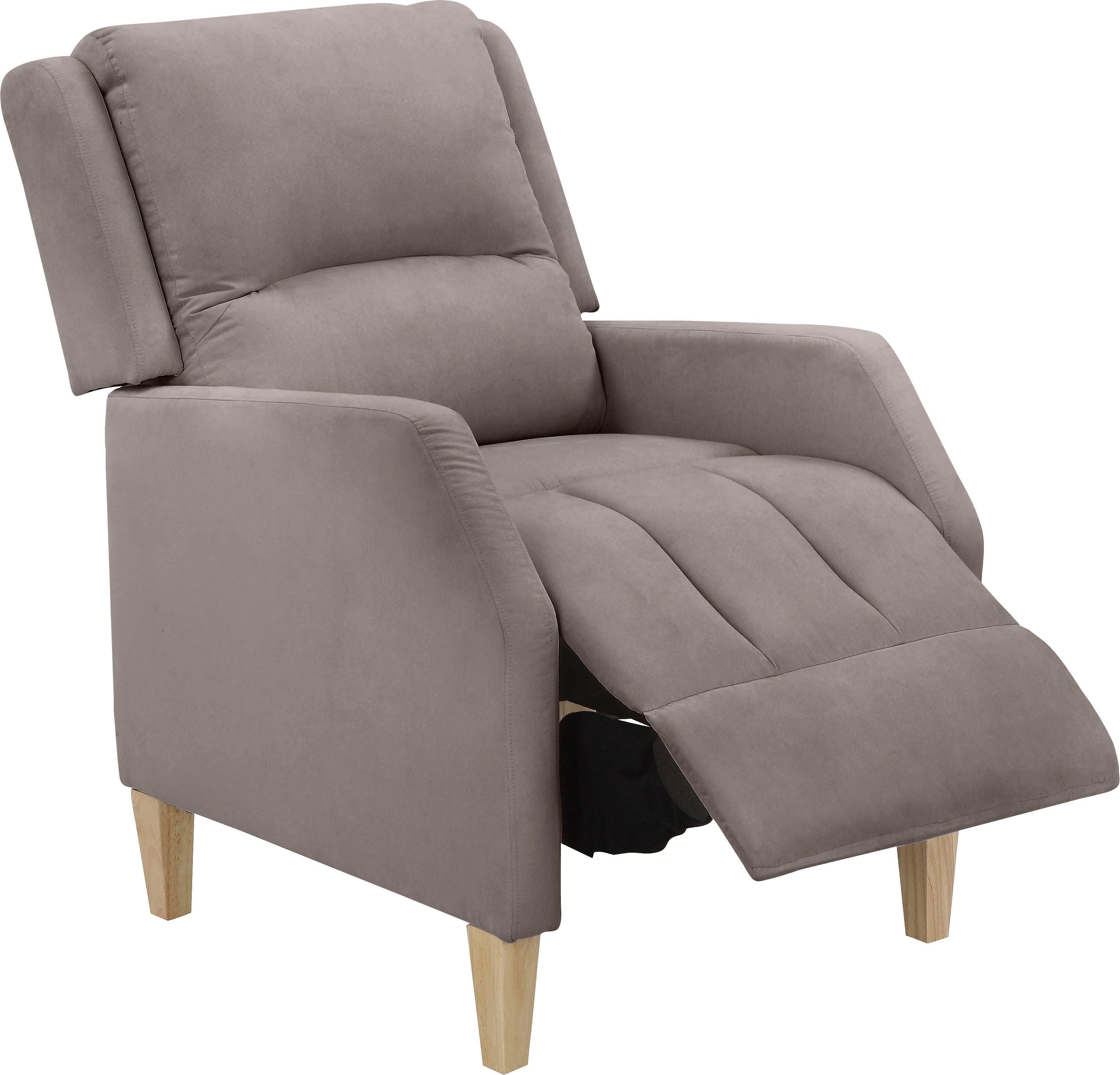 Home affaire Relaxfauteuil Tholey, TV-fauteuil, met Slaapfunctie met verstelling, zit en rug gepolsterd, zithoogte 51 cm (1 stuk)