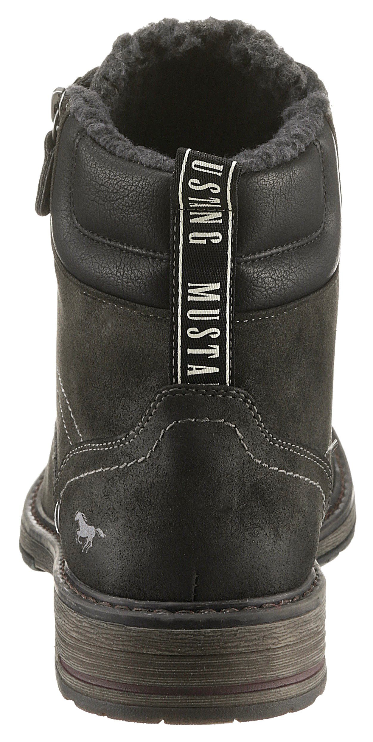 Mustang Shoes Hoge veterschoenen met zijrits voor gemakkelijker instappen