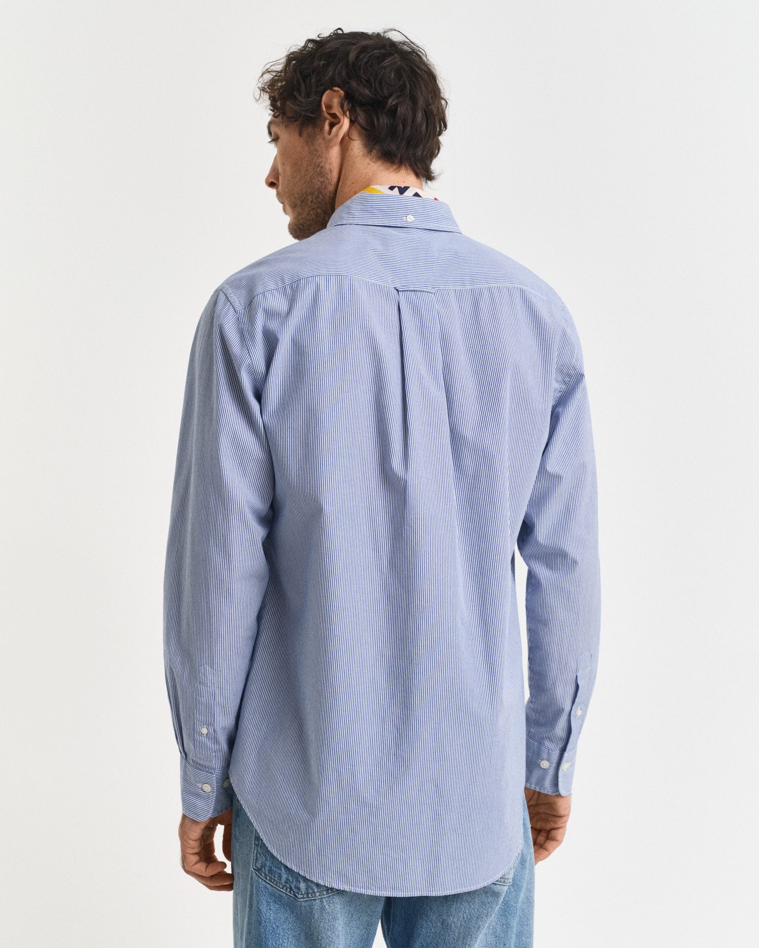 Gant Overhemd met lange mouwen REG POPLIN BANKER SHIRT Banker Stripe popeline, lichte katoen