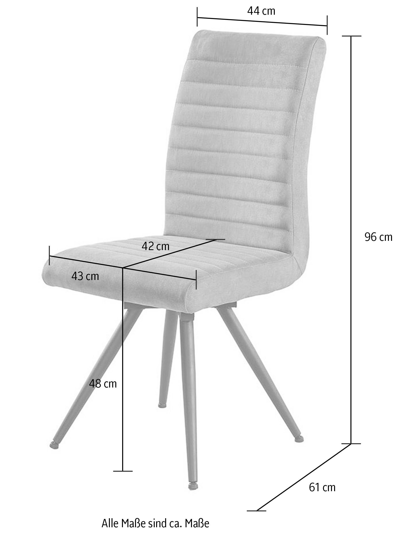 Jockenhöfer Gruppe Eetkamerstoel Hannes, draaistoel Inclusief draaifunctie (360° draaibaar) (set, 4 stuks)