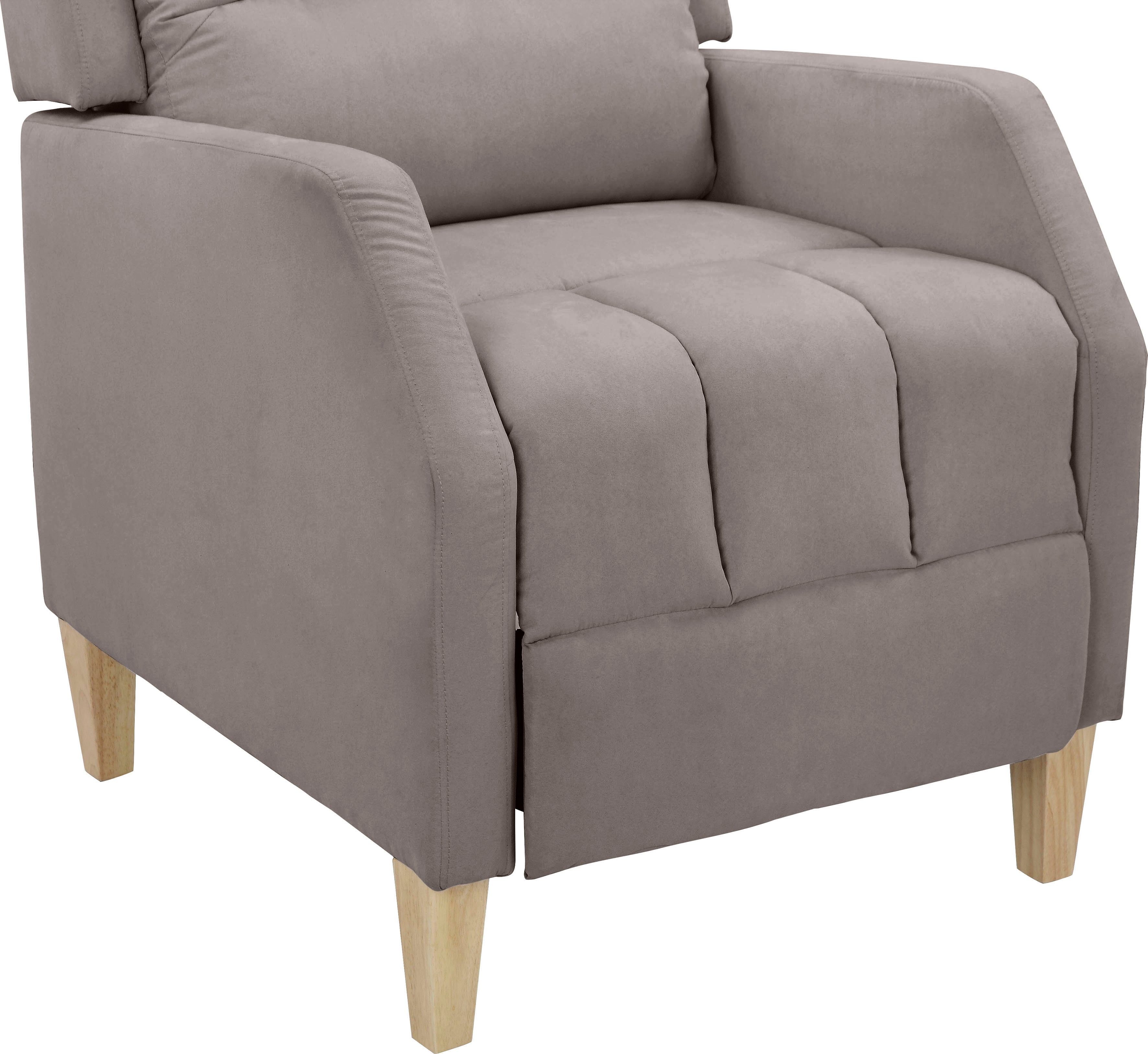 Home affaire Relaxfauteuil Tholey, TV-fauteuil, met Slaapfunctie met verstelling, zit en rug gepolsterd, zithoogte 51 cm (1 stuk)