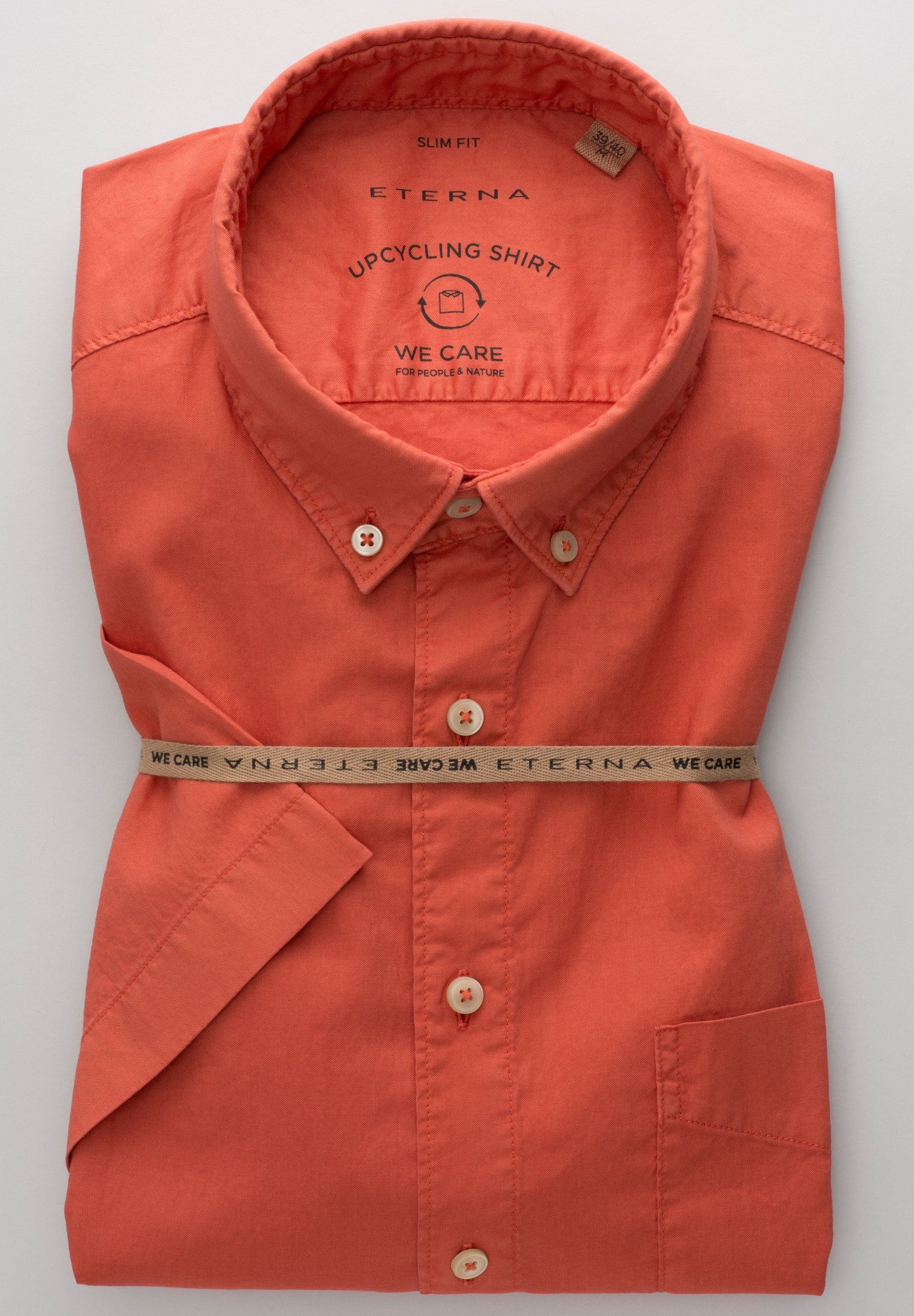 Eterna Overhemd met korte mouwen Slim fit EASY IRON (gemakkelijk te strijken)