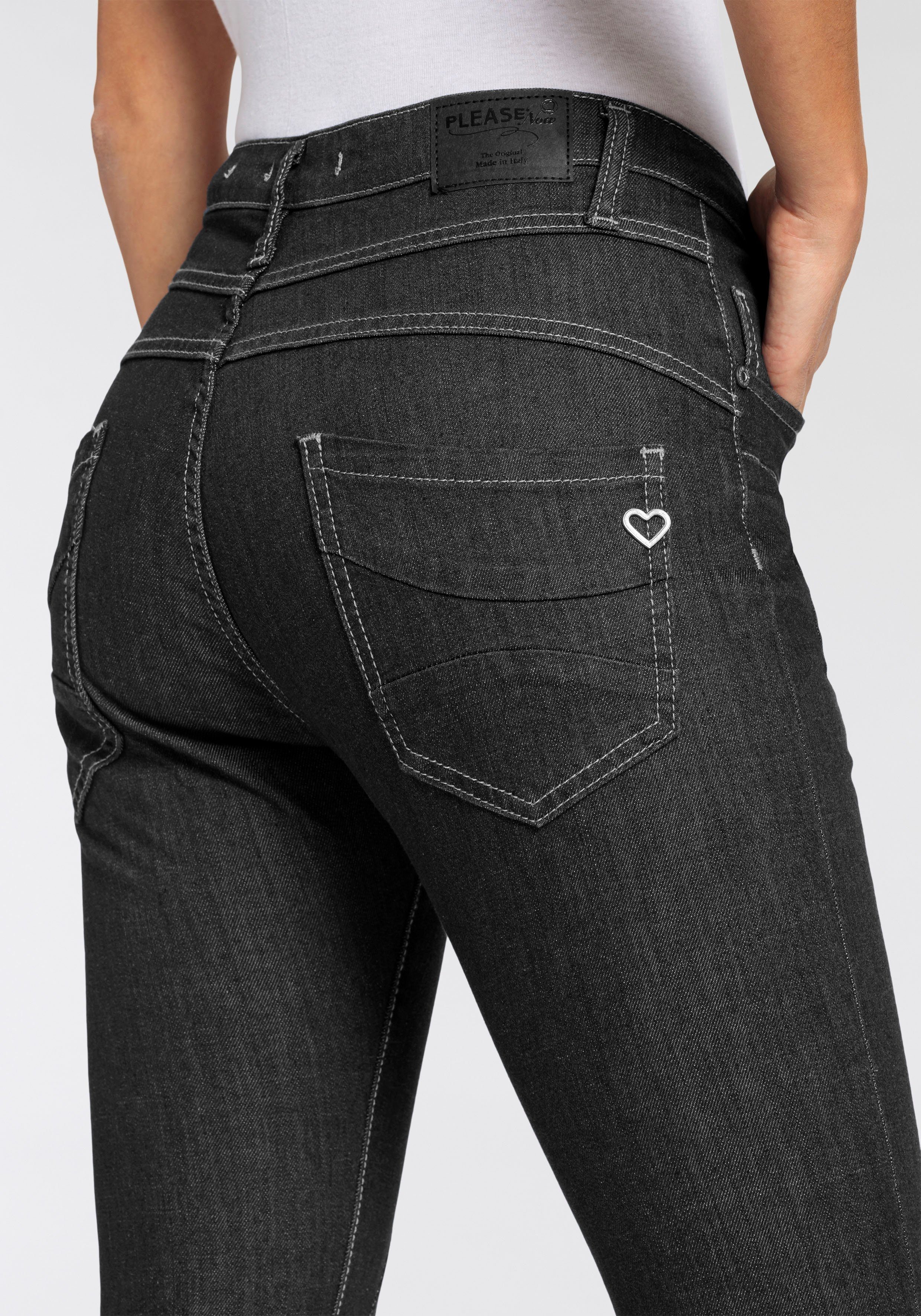 Please Jeans 5-pocket jeans Zichtbare knoopsluiting