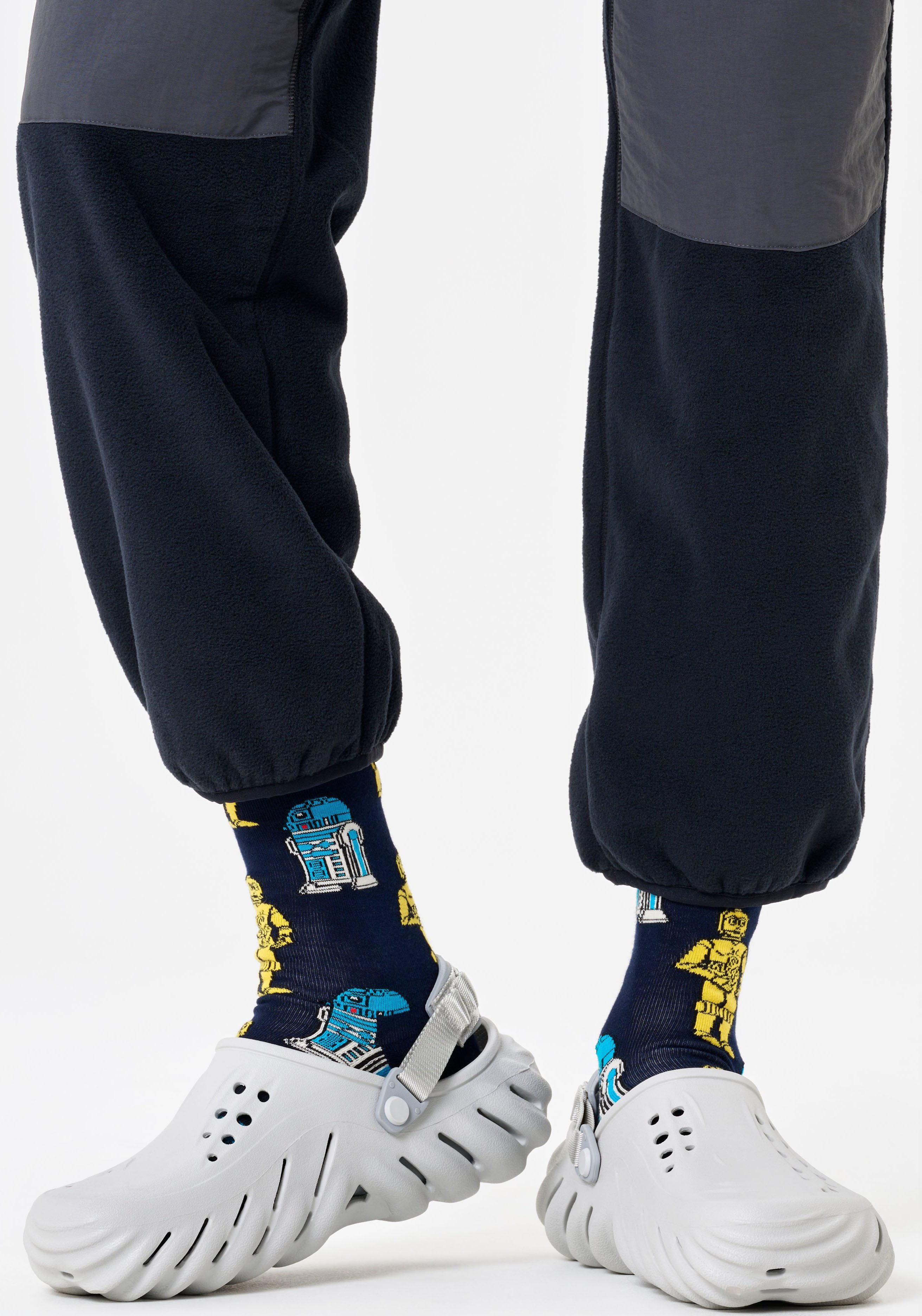 Happy Socks Lange sokken met chewbacca borduurwerk (Set van 2)