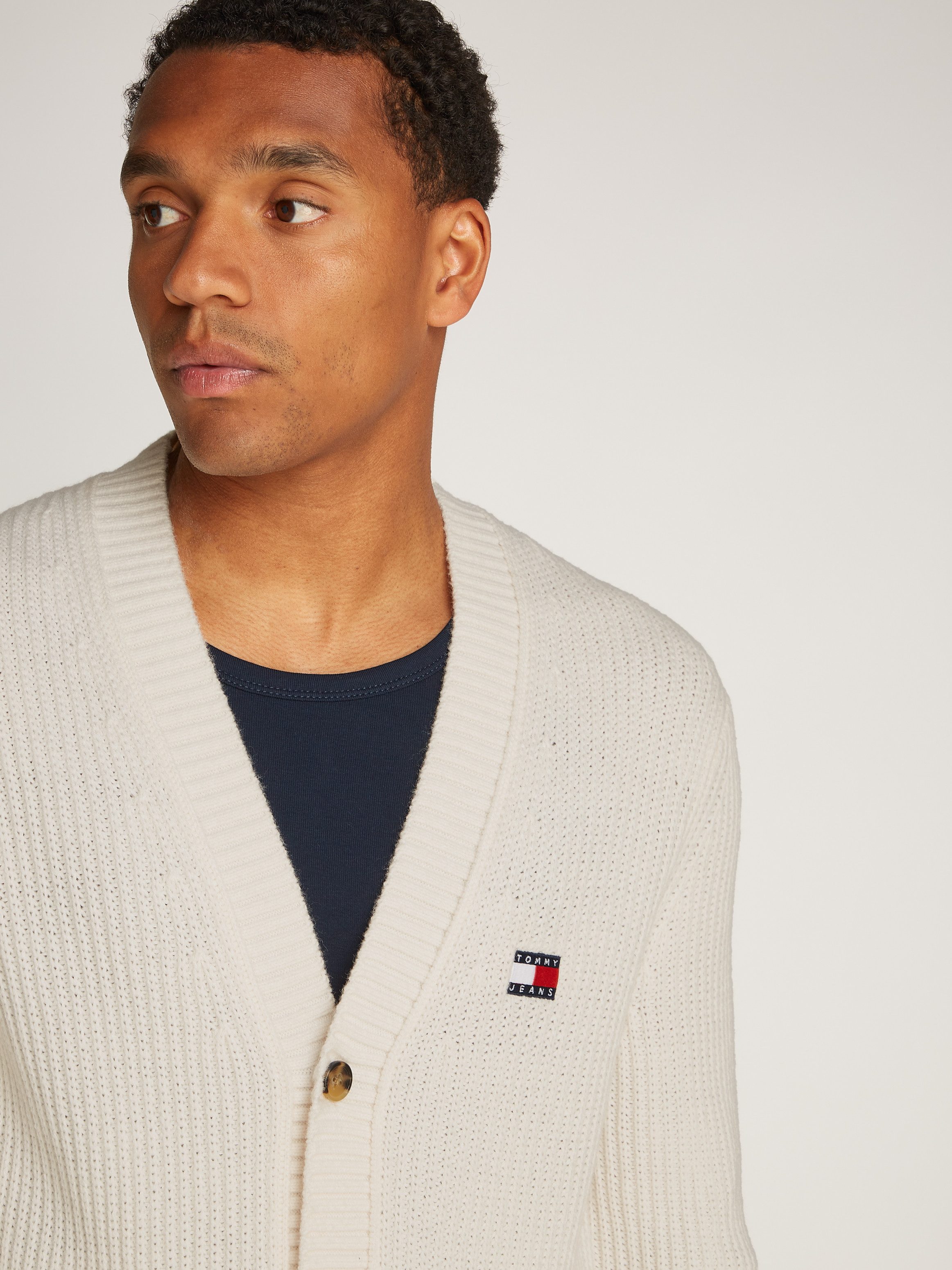 TOMMY JEANS Cardigan TJM REG JERSEY STITCH CARDI