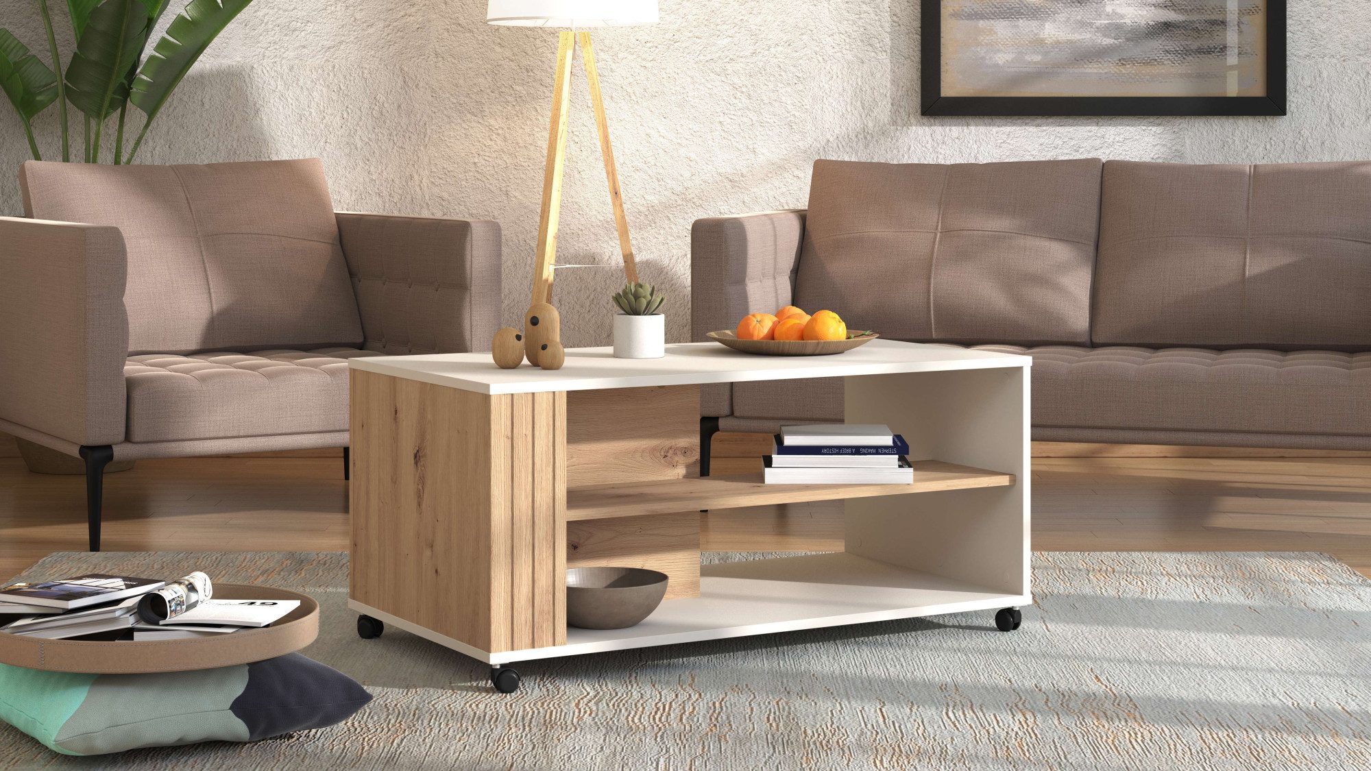 Home affaire Salontafel Belfort koffietafel 100 cm, stijlvolle en tijdloze design salontafels wit