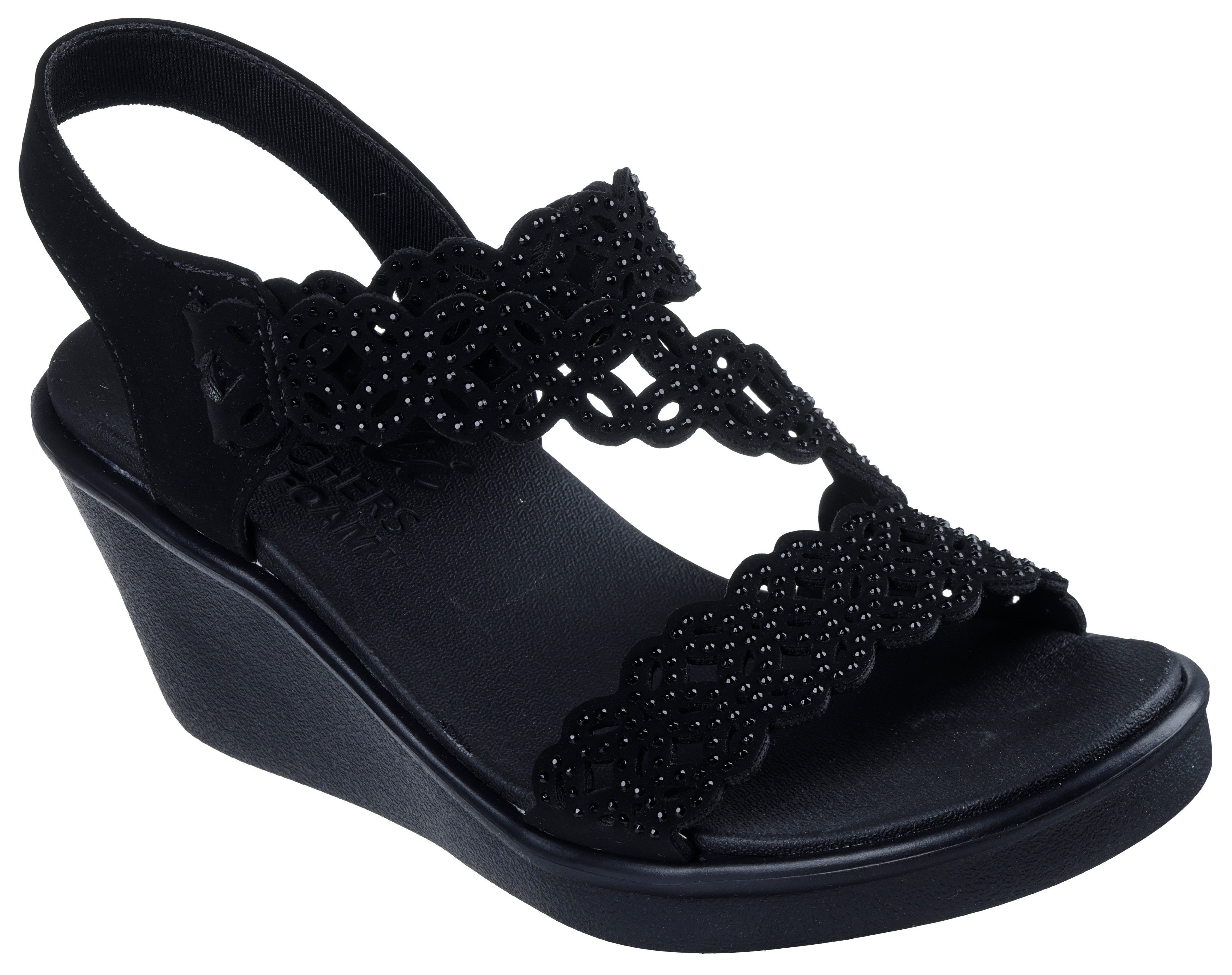 Skechers Sleehaksandaaltjes RUMBLE ON-SASSIER DAYZ dames sandalen met sleehak maat 35 zwart