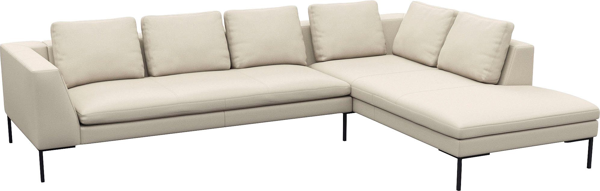 FLEXLUX Hoekbank Loano, super comfortabel zitcomfort door koudschuim in de zitting, L-vorm