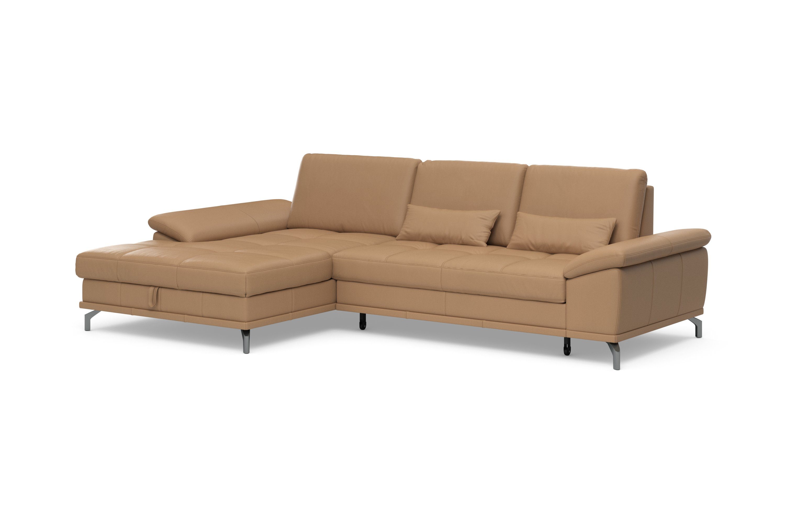 Places of Style Hoekbank Costello L-vorm, met zitdiepteverstelling, armleuningverstelling en