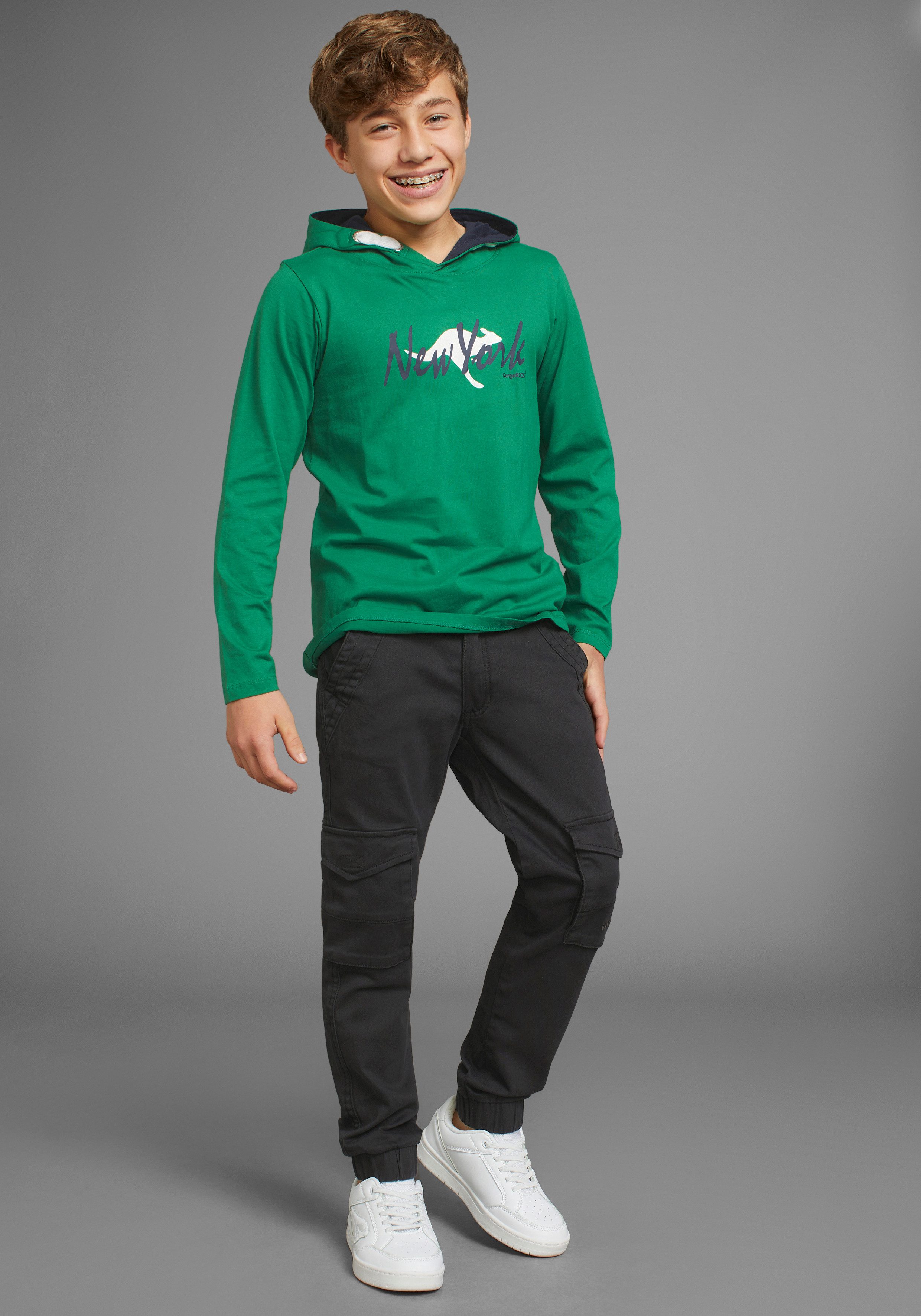 KangaROOS Capuchonshirt Logoprint , voor de sportieve look