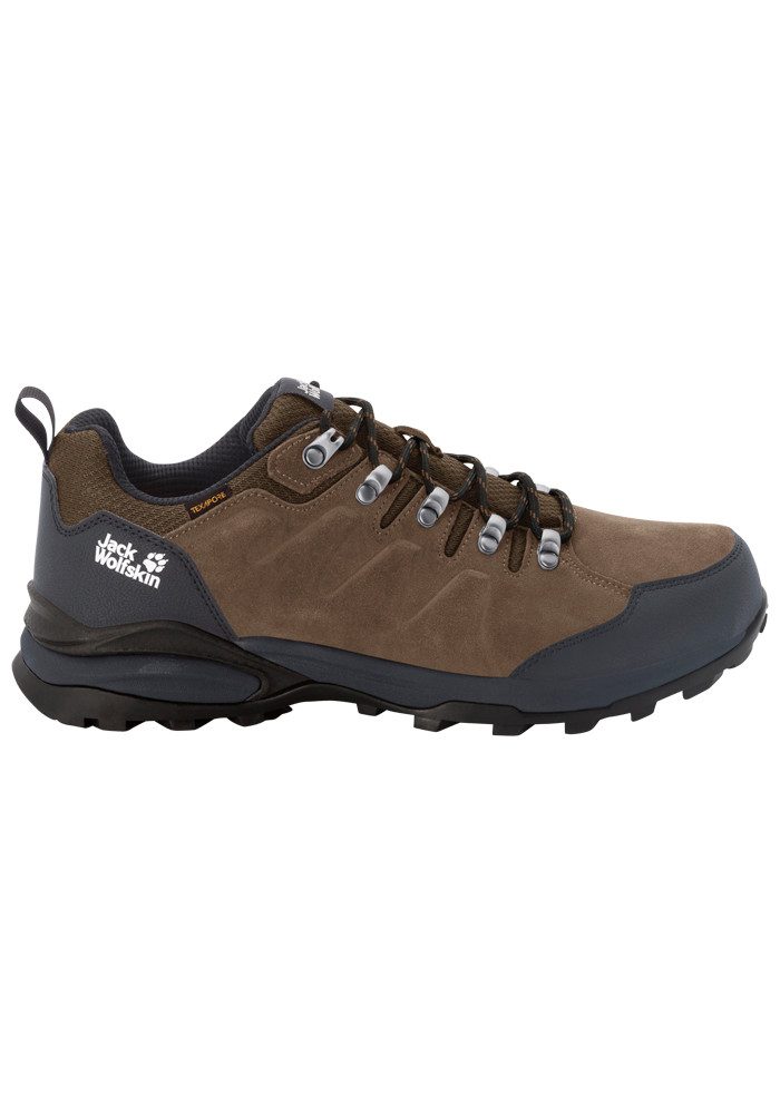 Jack Wolfskin Refugio Texapore Low Wandelschoen Donkerbruin-Donkergrijs