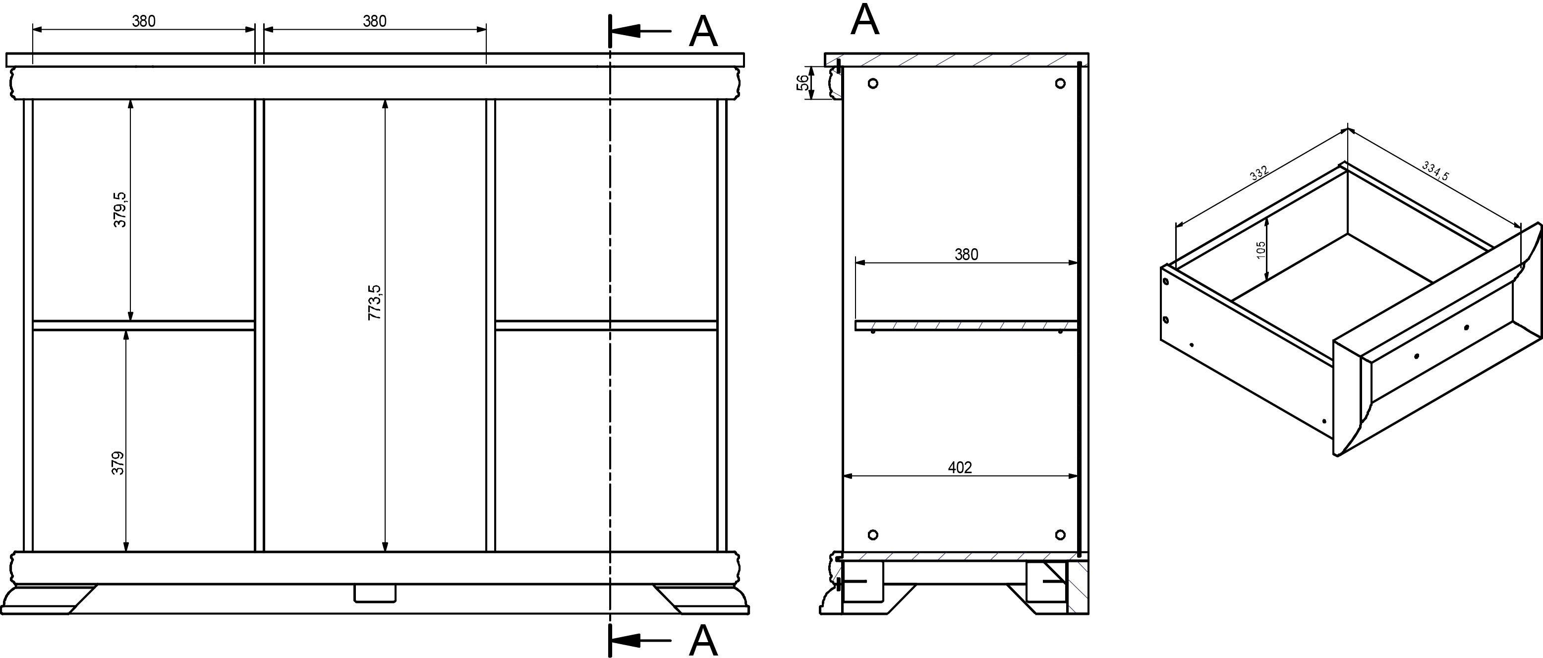 Home affaire Dressoir Royal Breedte ca. 128 cm