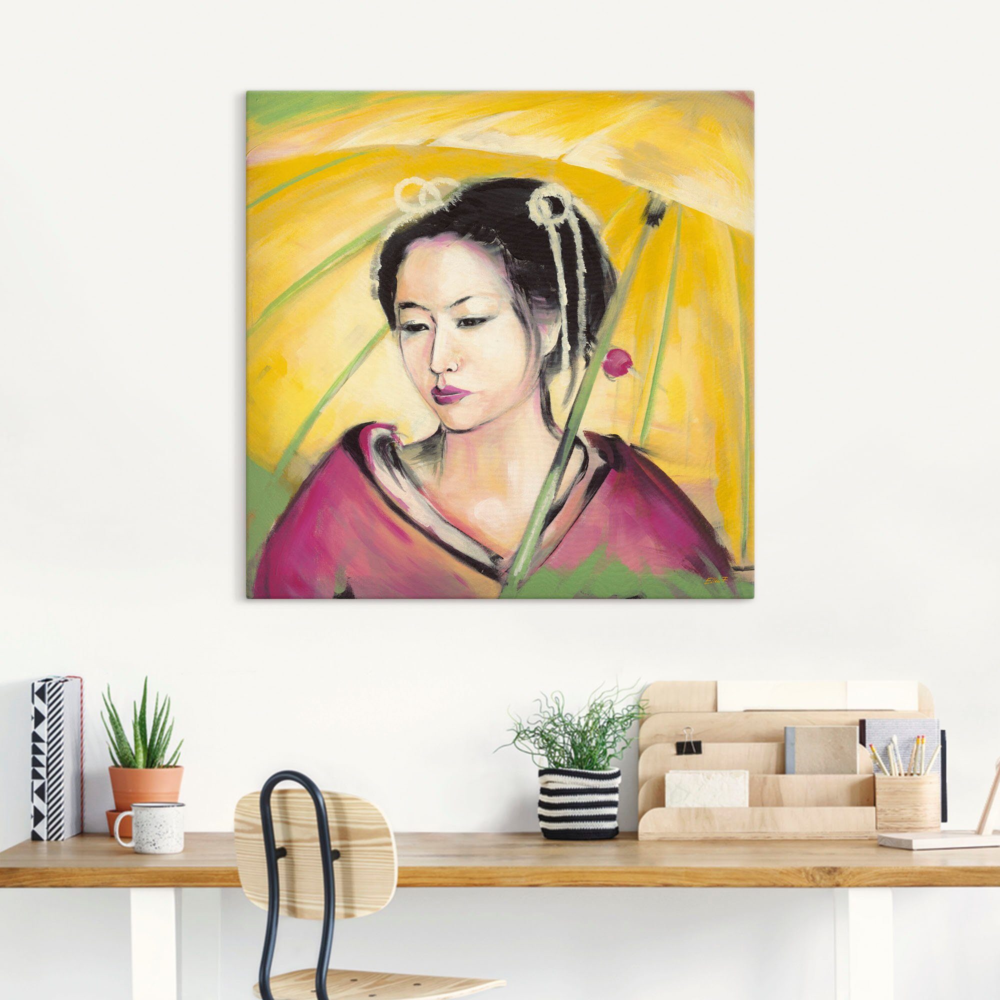 Artland Artprint Geisha als artprint op linnen, muursticker in verschillende maten