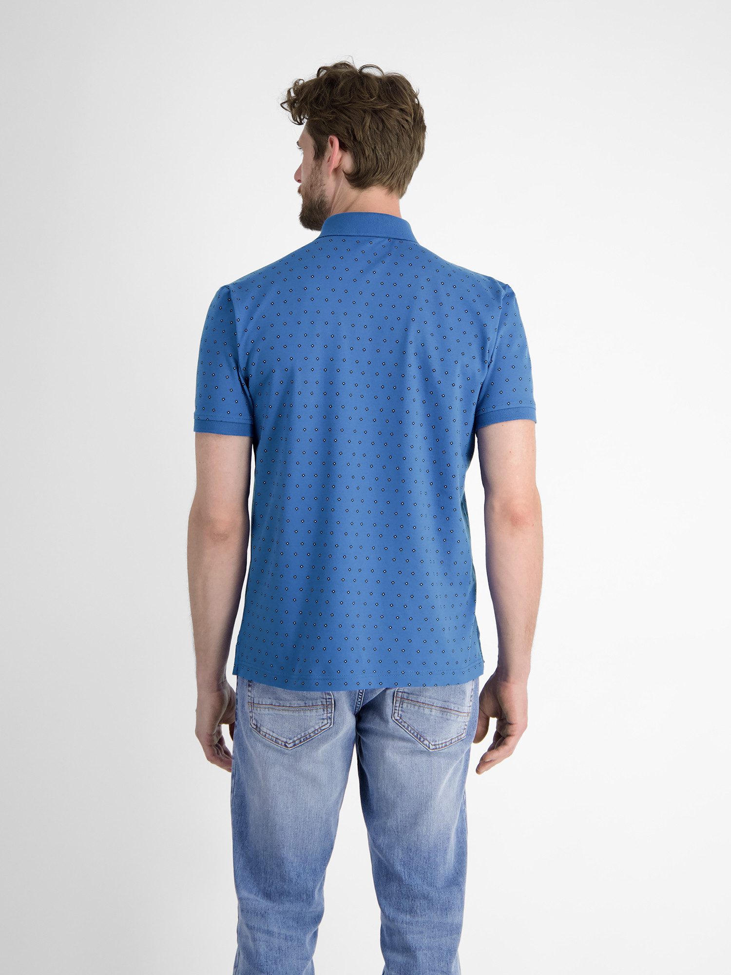 Lerros Poloshirt LERROS heren poloshirt met minimalistische print