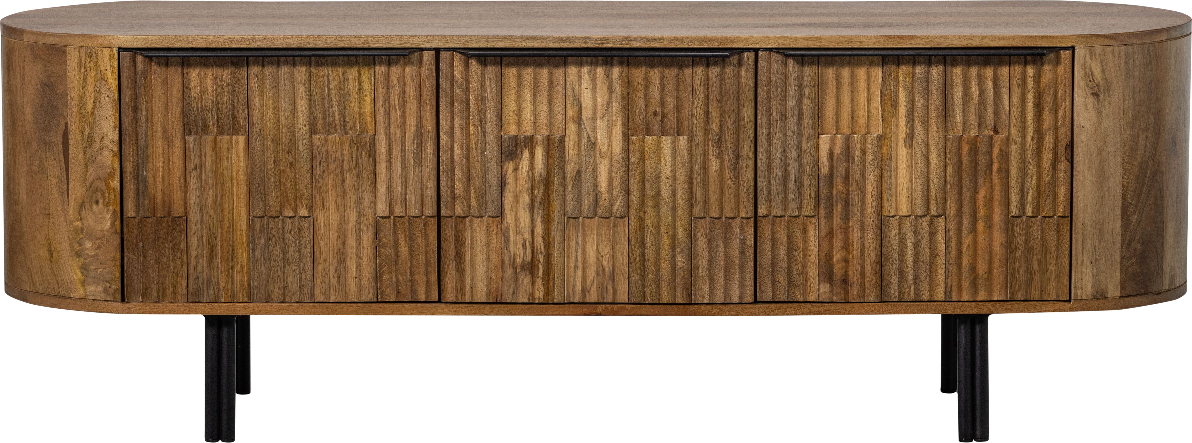 WOOOD Tv-meubel Effortless TV-dressoir Commode met drie deuren en twee opbergvakken, H 50 cm x B 147 cm