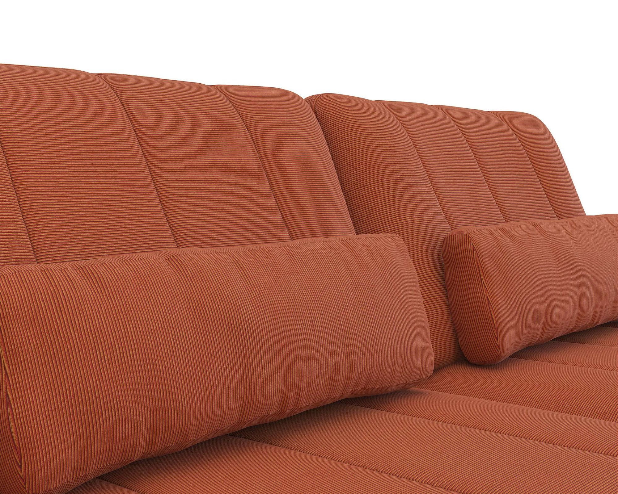 FLEXLUX 3-zitsbank Tropea multifunctionele bank, designbank, relaxfunctie, tv-bank, met armleuningverstelling en zitdiepteverstelling, breedte 252 cm