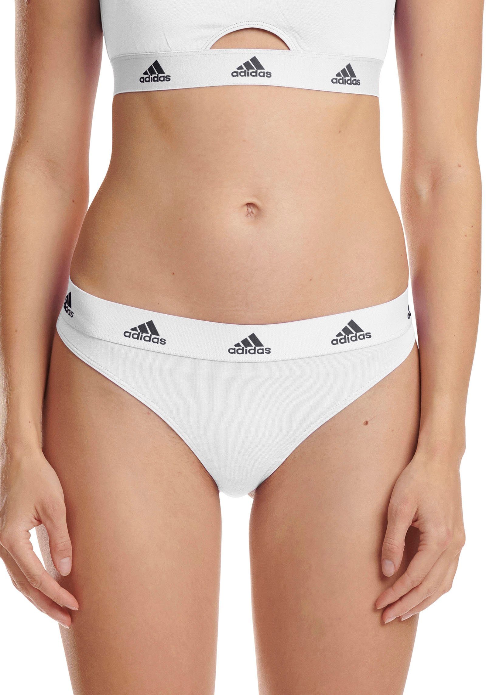 adidas Sportswear Tanga Cotton Logo met zacht draaggevoel (Set van 2)