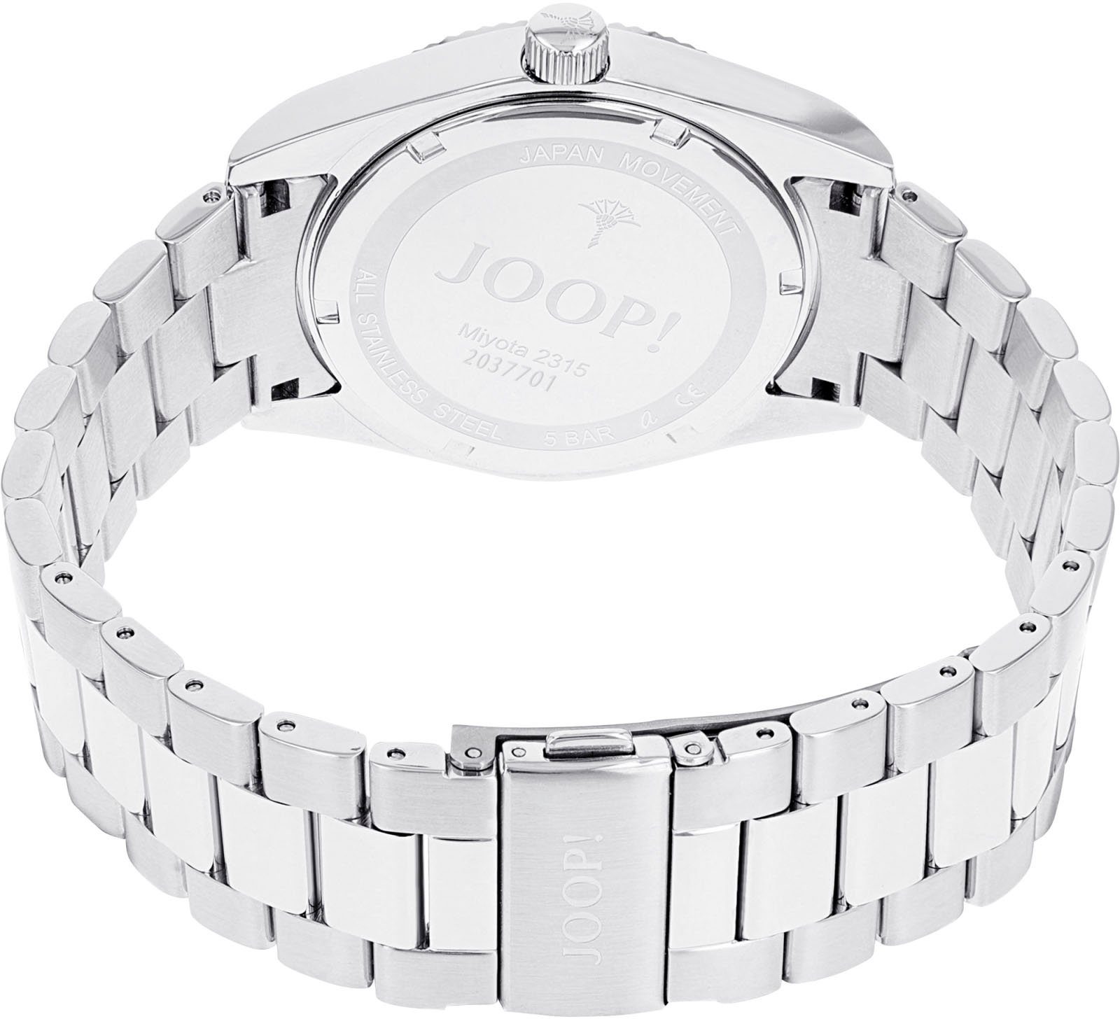 Joop! Kwartshorloge Armbandhorloge, dameshorloge, herenhorloge, analoog, datum, roestvrij staal armband