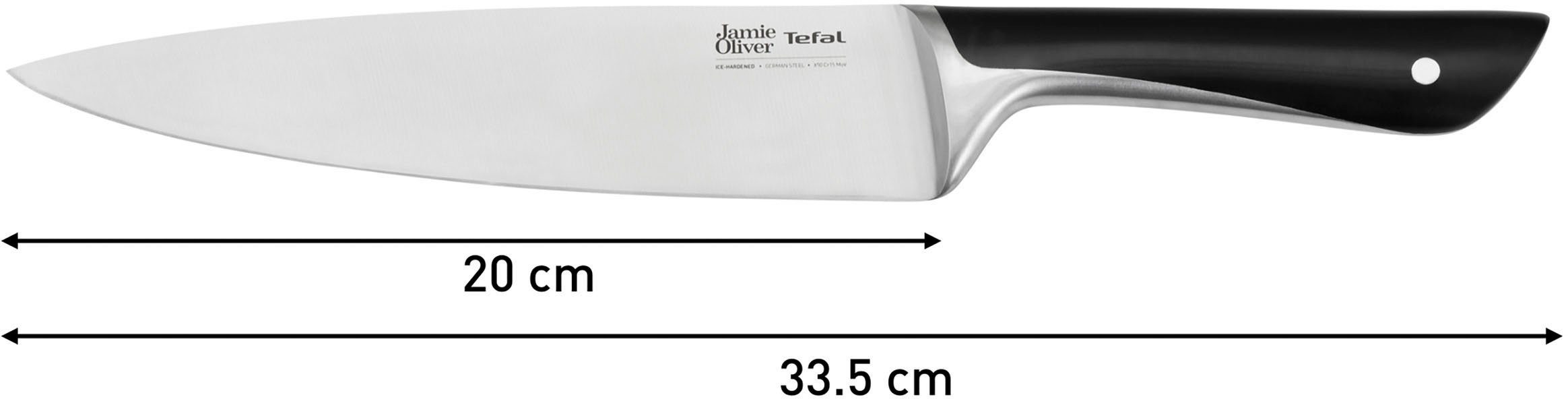 Tefal Pannenset Jamie Oliver Cook Smart stijlvolle roestvrijstalen pannen, inclusief koksmes, receptenboek (set)