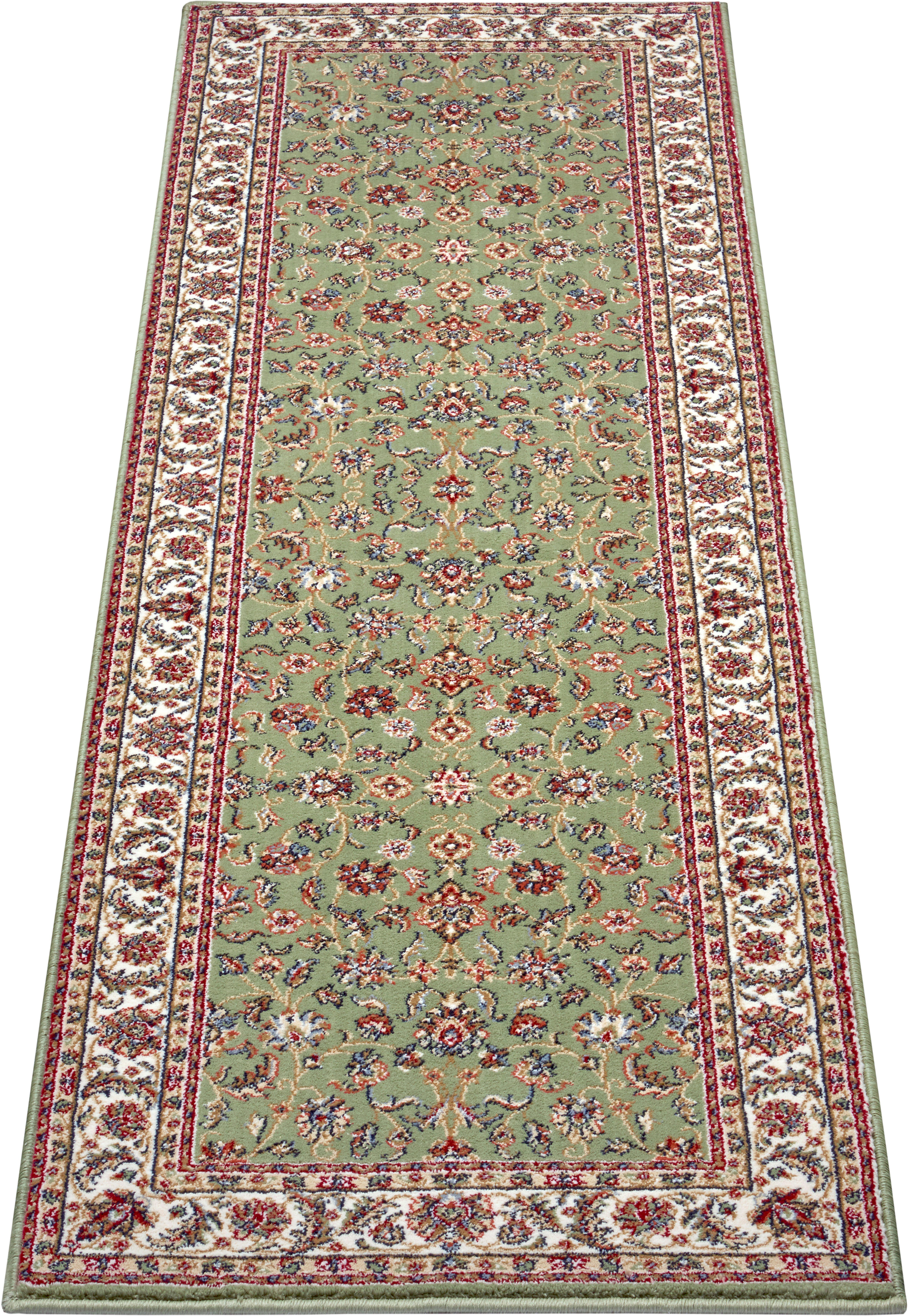 Perzische loper - Dizi groen 80x350 cm