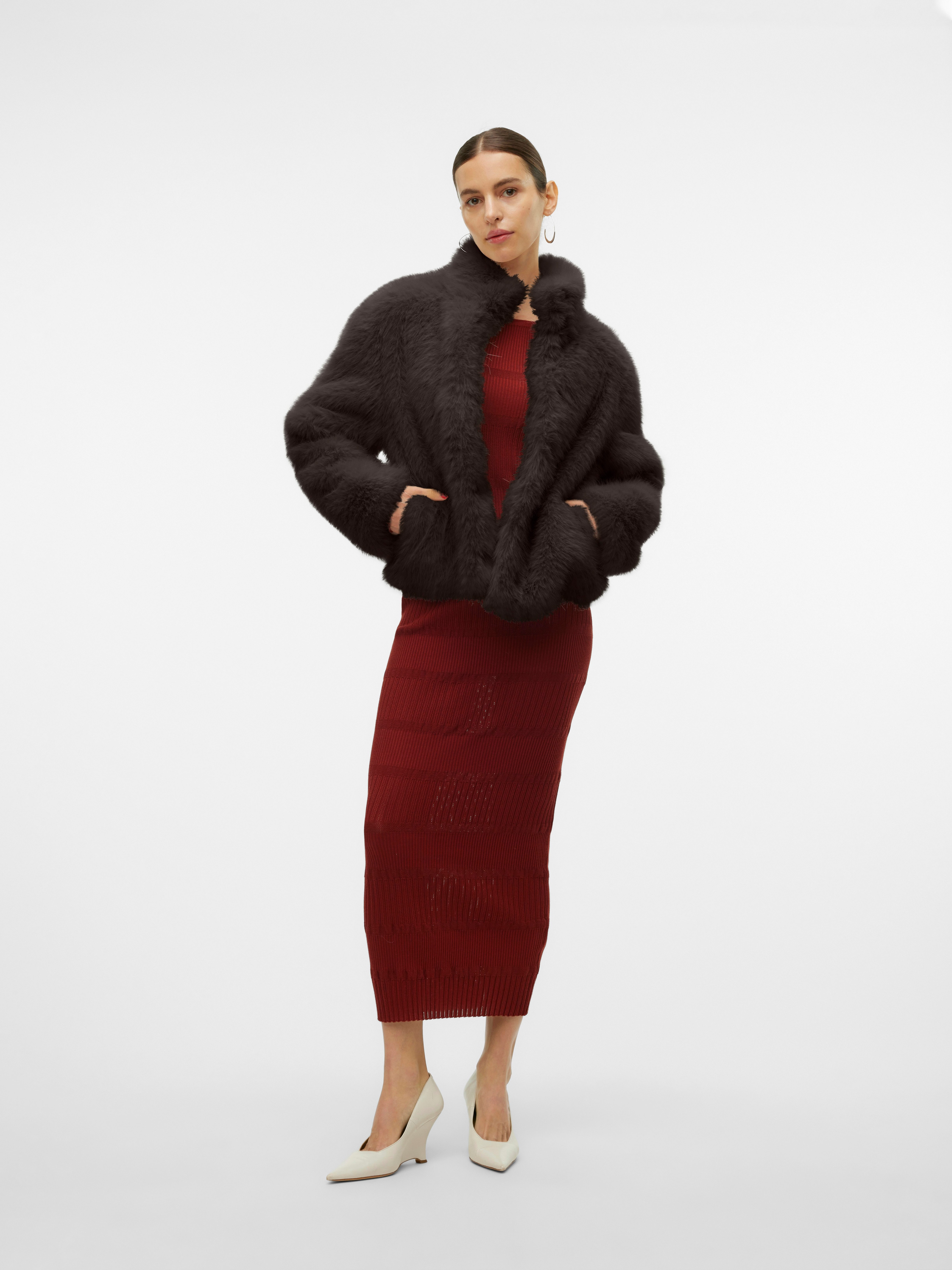 Vero Moda Jack van imitatiebont VMMONROE SHORT JACKET NOOS