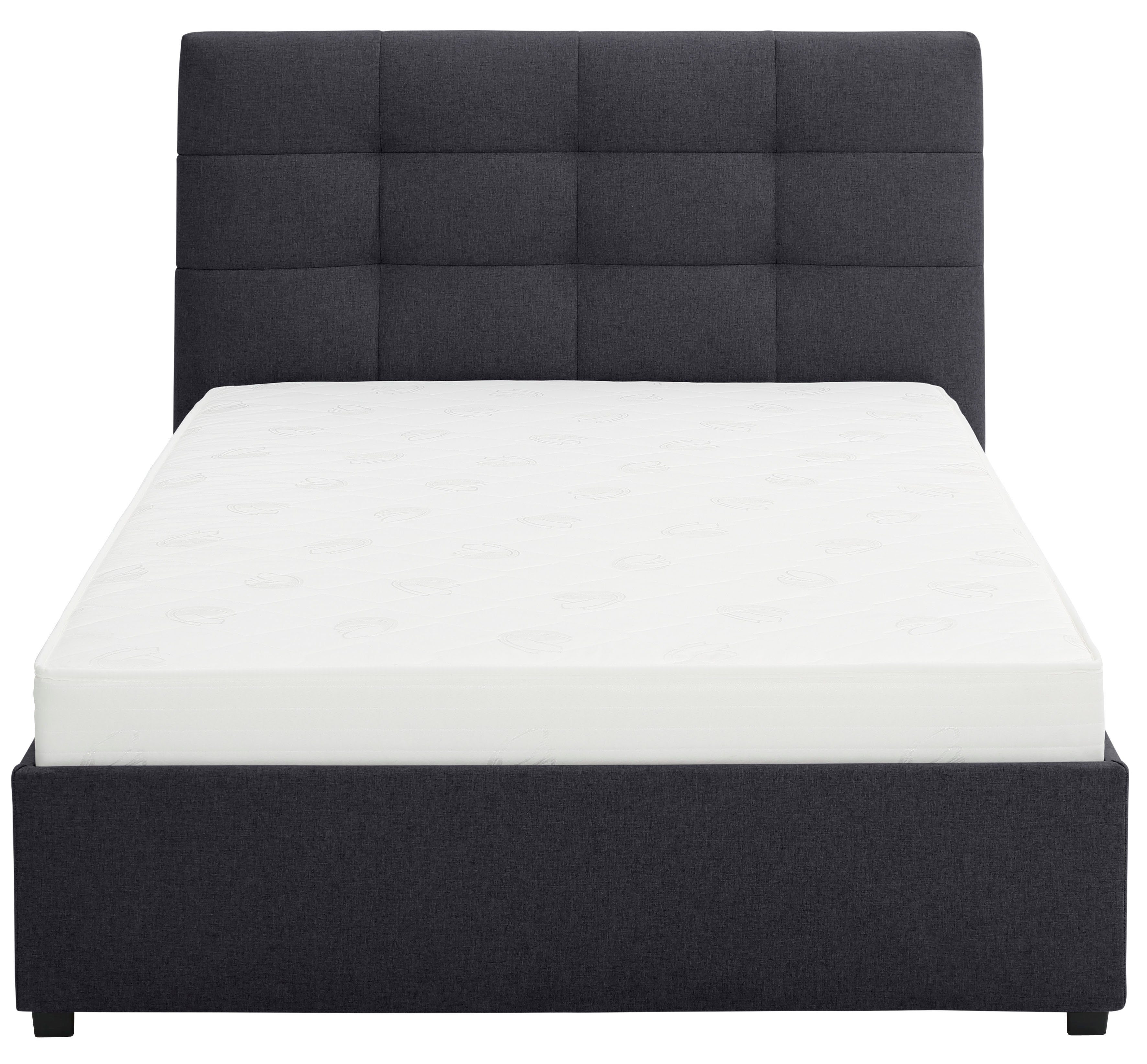 Lüttenhütt Gestoffeerd bed Endres met bedkist, naar keuze zonder matras/lattenbodem of incl. matras