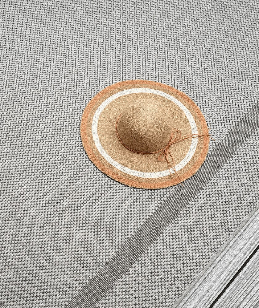 The carpet Vloerkleed Mistra round moderne robuuste binnen- en buitenkleed