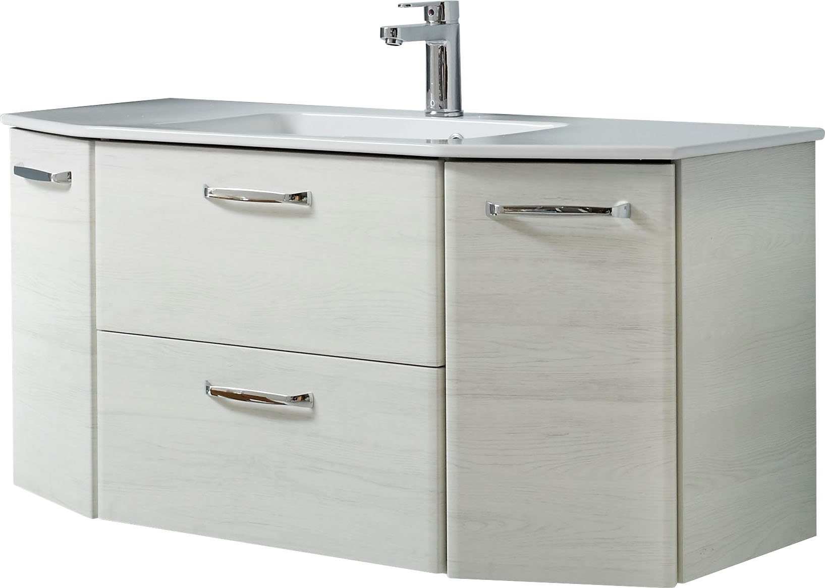 Saphir Wastafelonderkast Quickset wastafel incl. keramische wastafel, 112 cm breed, 2 deuren