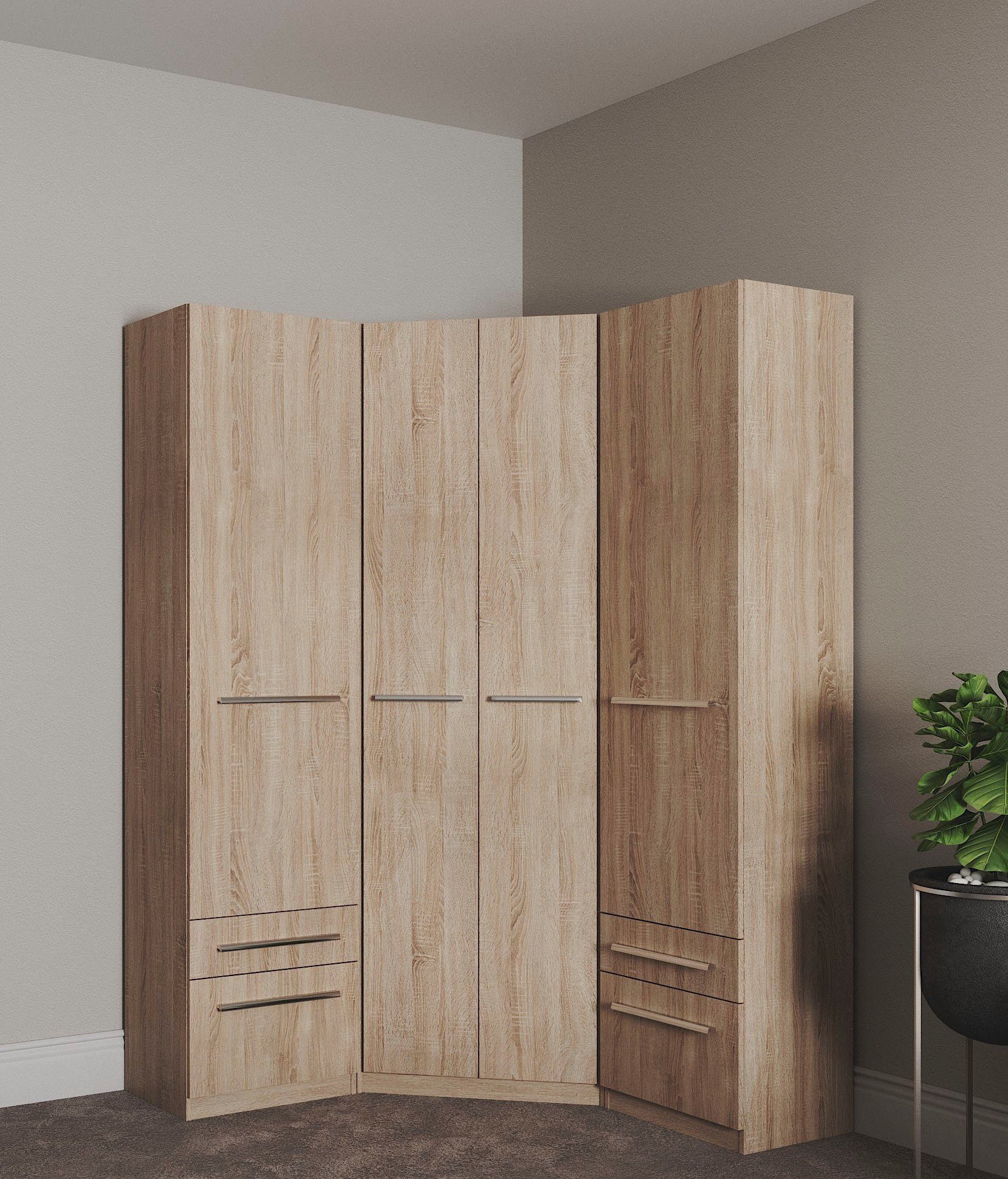 priess Kledingkast Kast garderobe waskast Barcelona in 5 breedtes veel opbergruimte, ruime lades, met spiegel, made in germany
