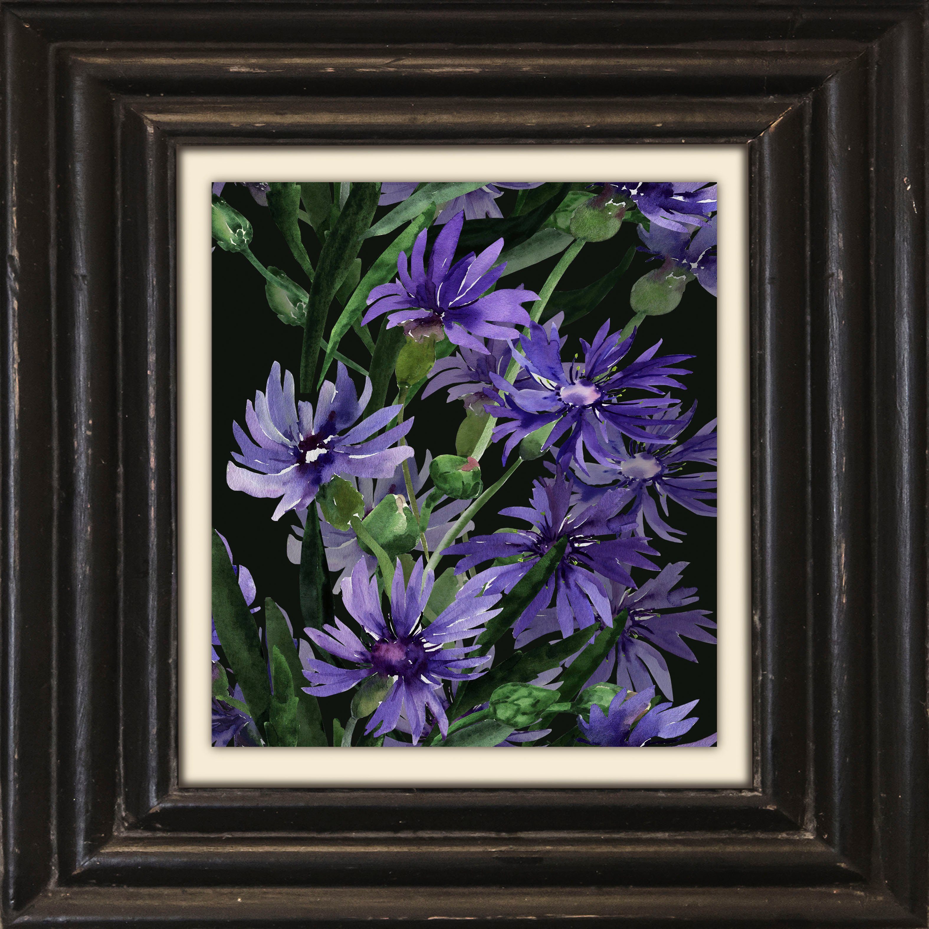 queence Artprint op linnen Bloemen Premium canvasstof, handgemaakt in Duitsland, 40x40cm