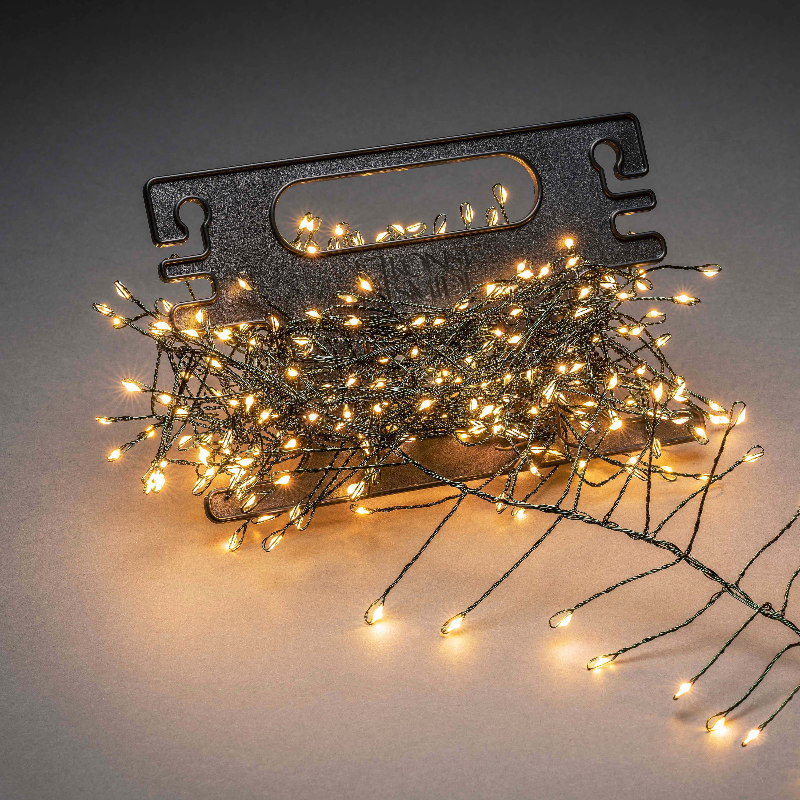 KONSTSMIDE Led-lichtsnoer Kerstversiering buiten Micro-led-clusterverlichting Cluster, met haspel (1 stuk) kerstboomverlichting groen