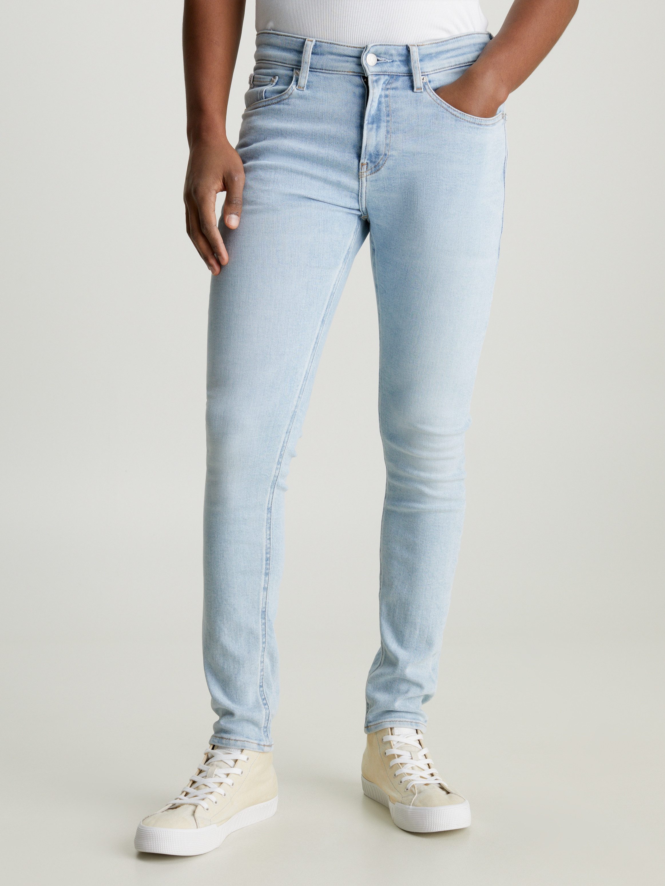Calvin Klein Skinny fit jeans Skinny in een klassiek 5-pocketsmodel