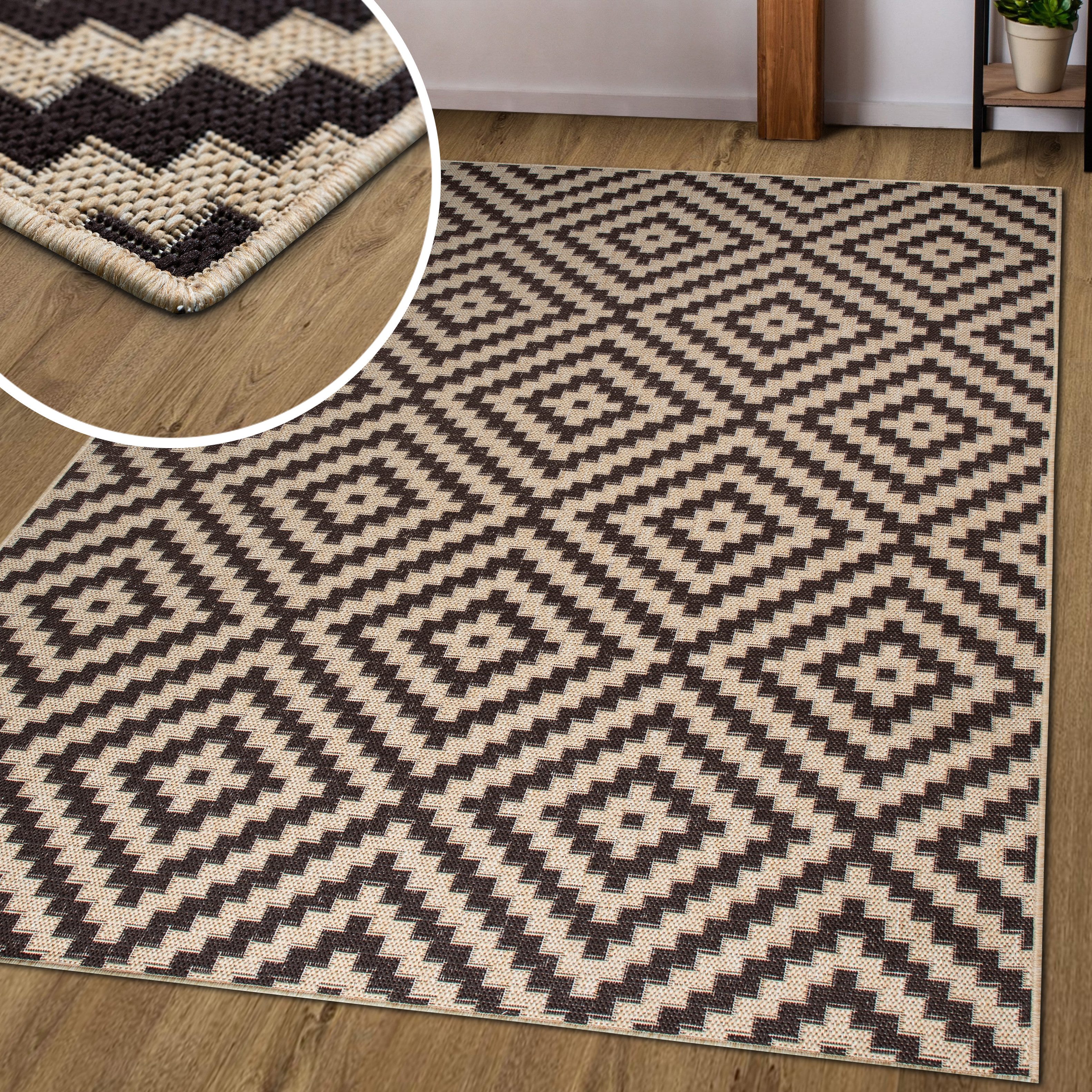 my home Vloerkleed Cordoba is ook als loper verkrijgbaar Geschikt voor binnen en buiten, sisal-look, weerbestendig & uv-bestendig, boho