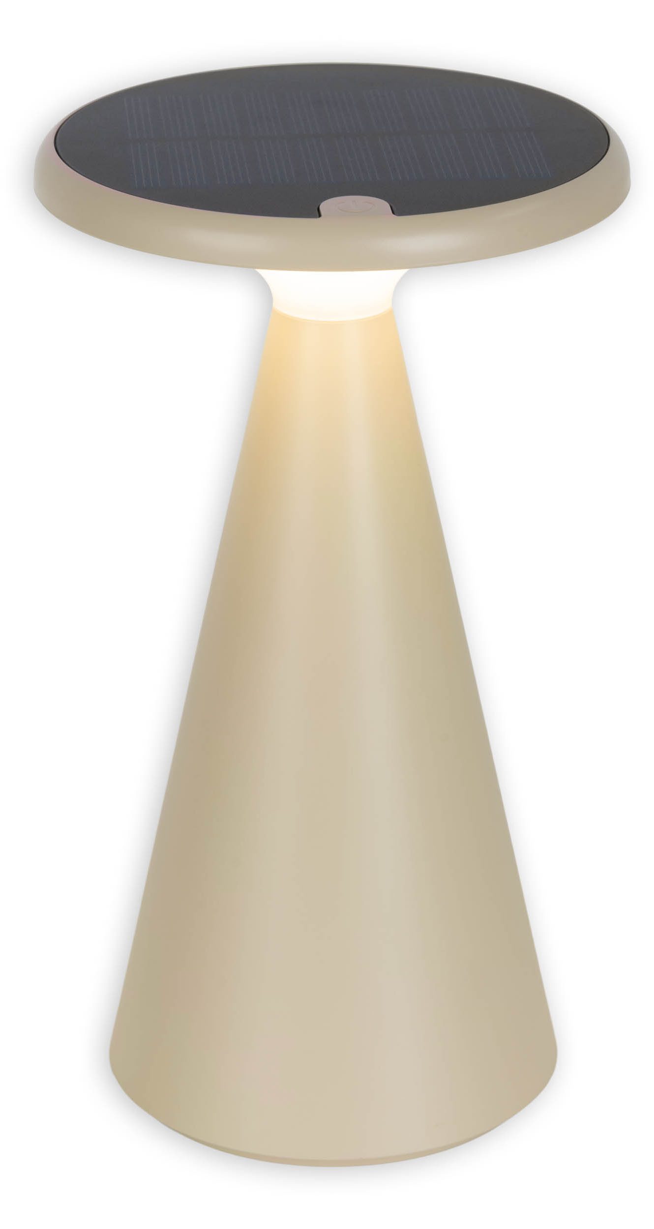 näve Led-tafellamp Palu Zonne-/accu-aangedreven, aanraking, dimbaar, geheugen, USB-C oplaadkabel, warmwit (1 stuk)